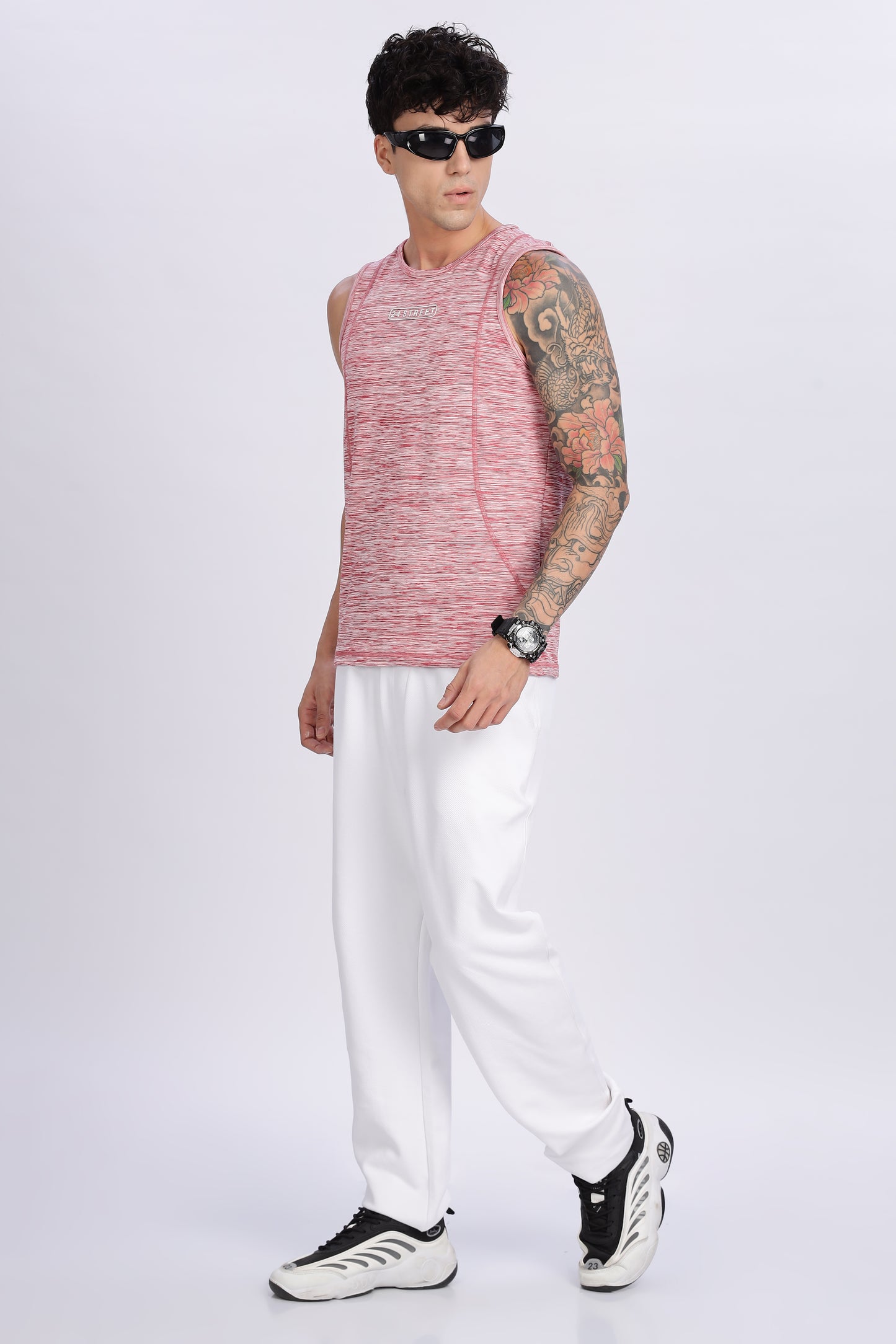 Men's Dusty Rose Active Wear SandoTshirt