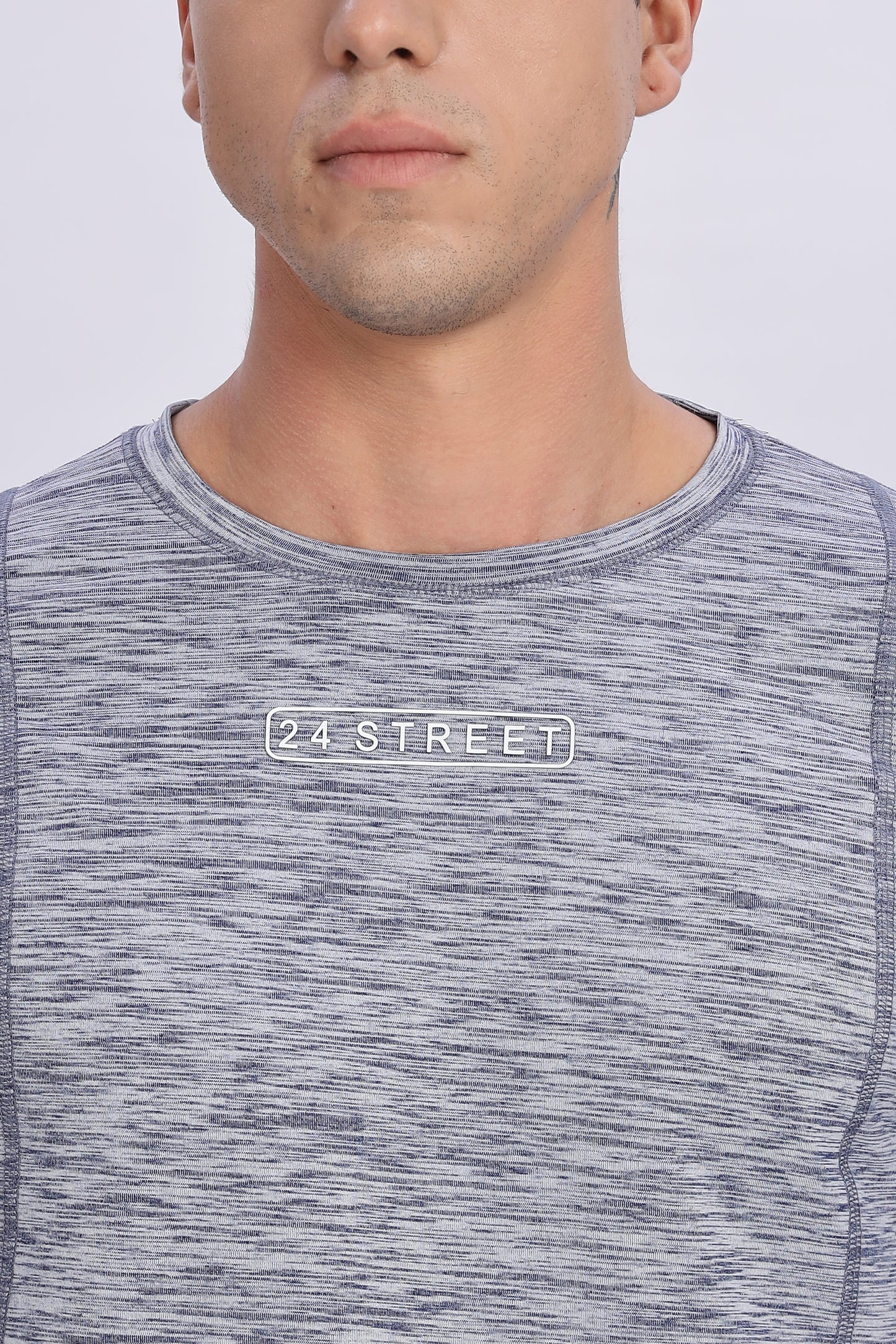 Men's Grey Active Wear Half Sleeve T-shirt