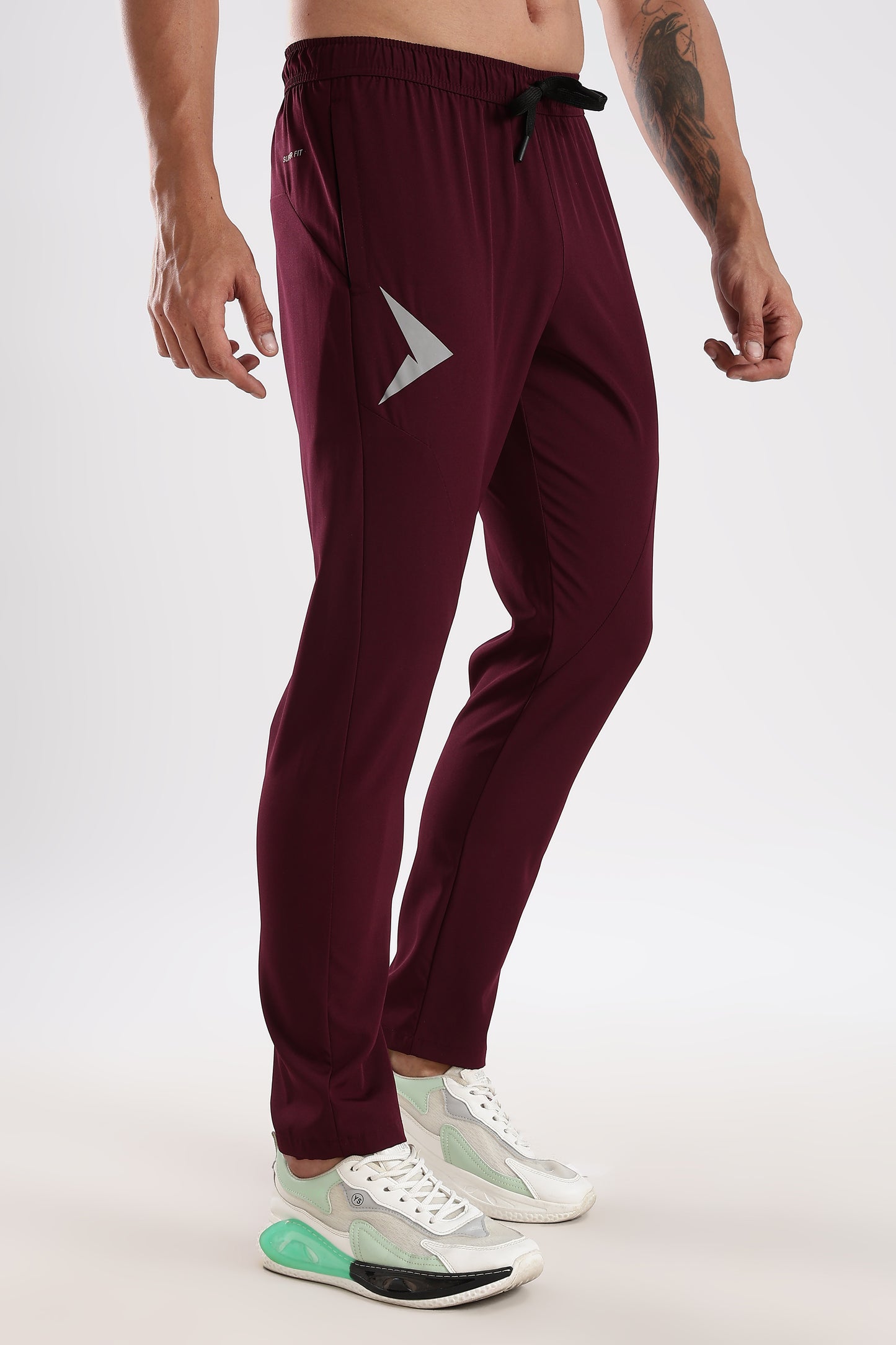 Men's Maroon sports fitness trouser