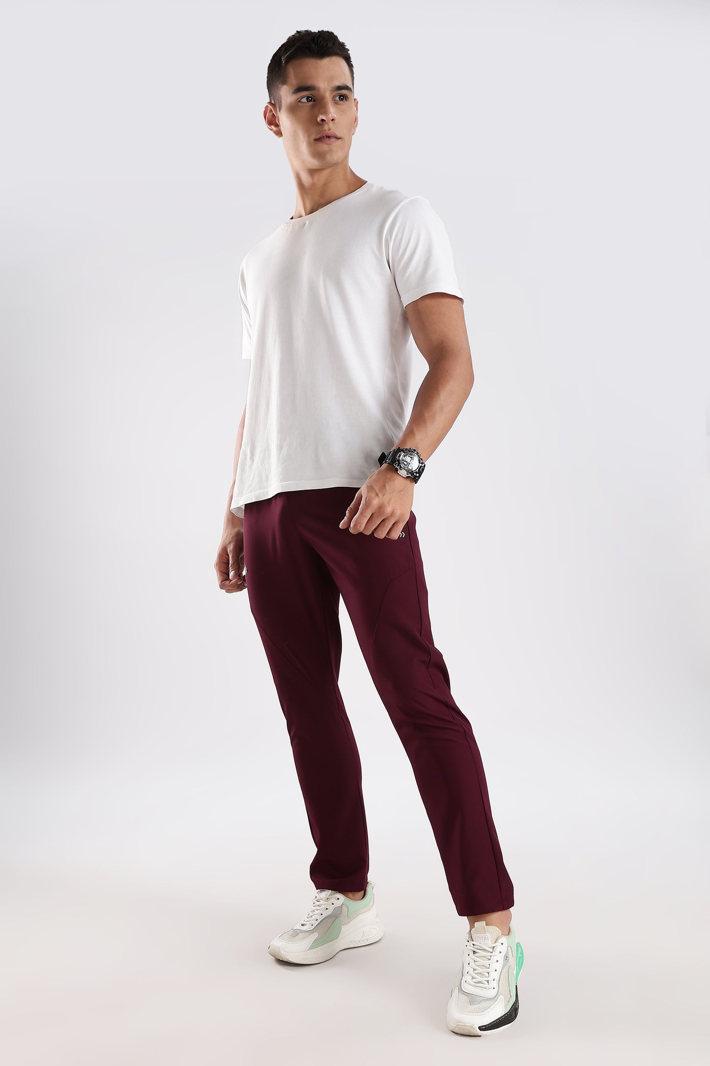 Men's Maroon sports fitness trouser