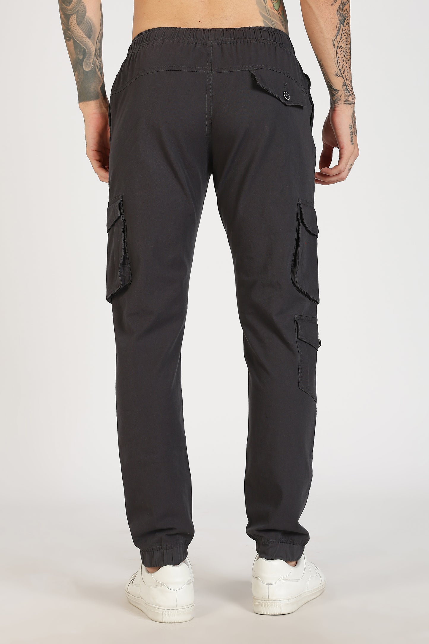 Men's Dark Grey Sprint Ease Solid Jogger Cotton
