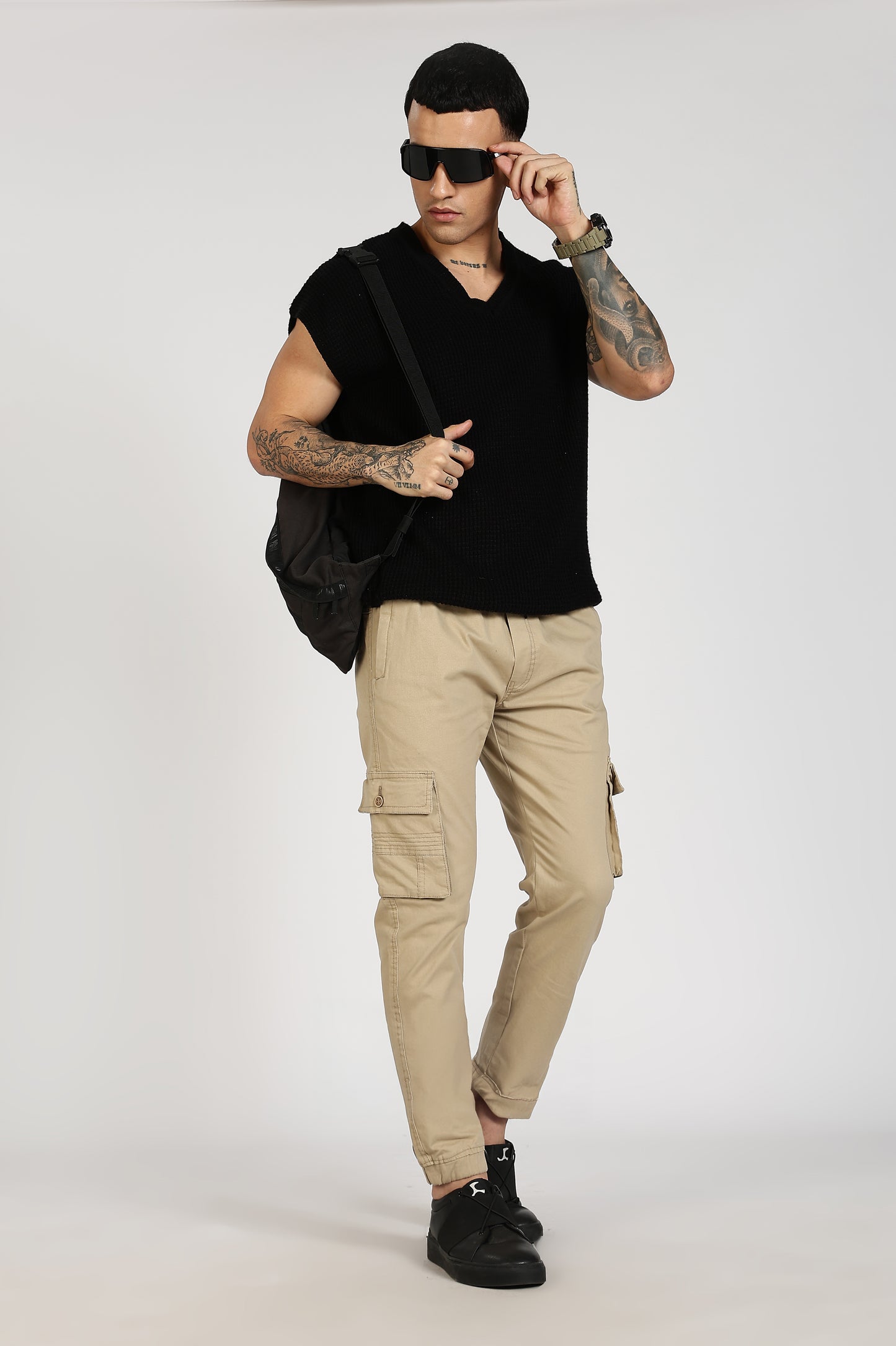 Men's Light Biscuit Power Stride Solid Jogger Cotton