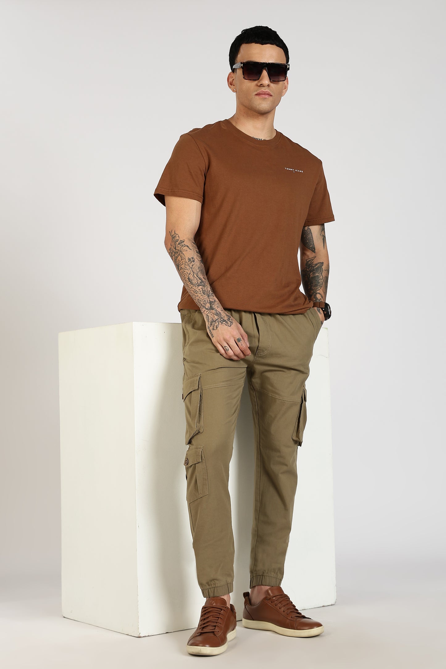 Men's Mantis Green Sprint Ease Solid Jogger Cotton