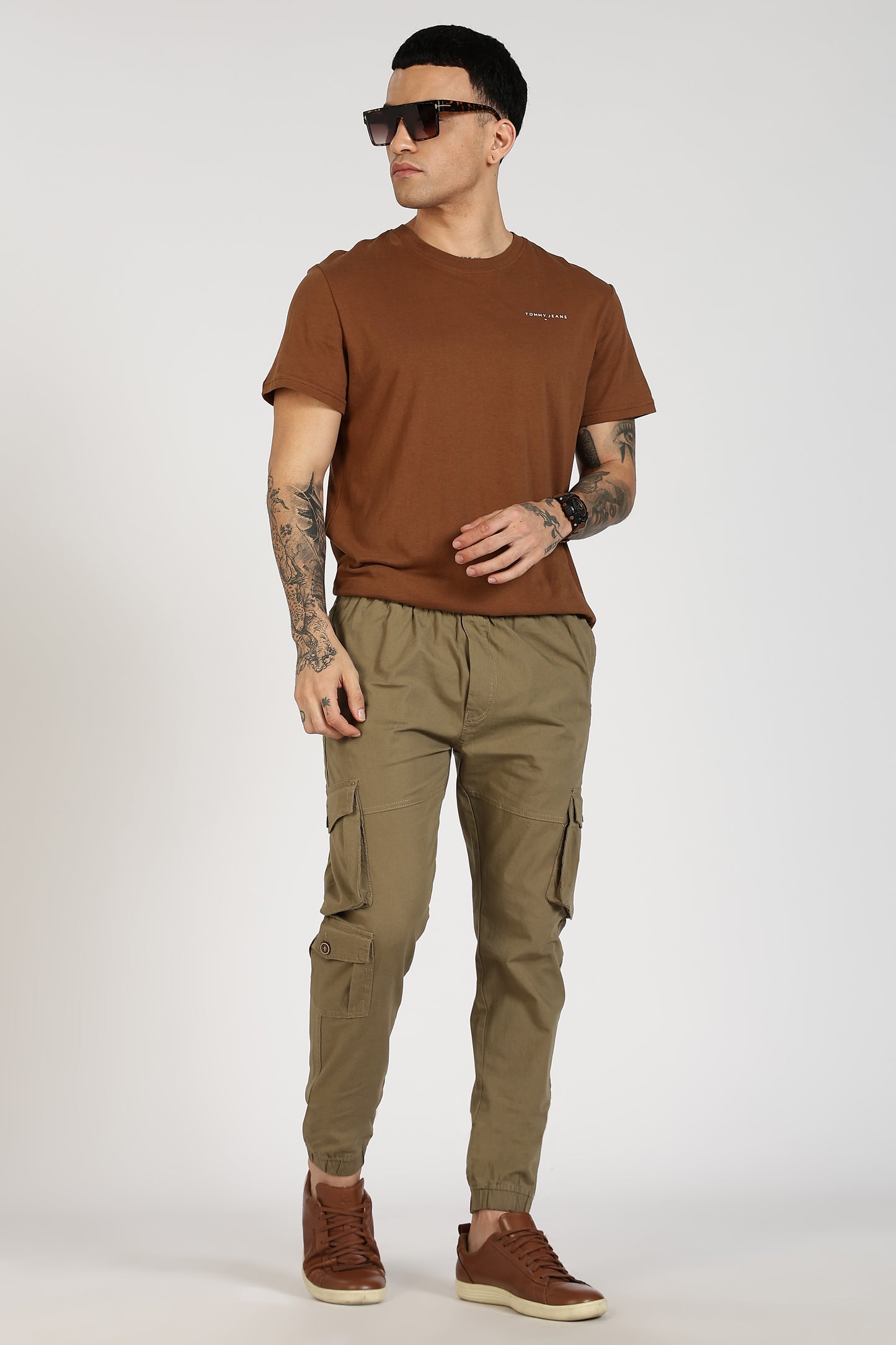 Men's Mantis Green Sprint Ease Solid Jogger Cotton