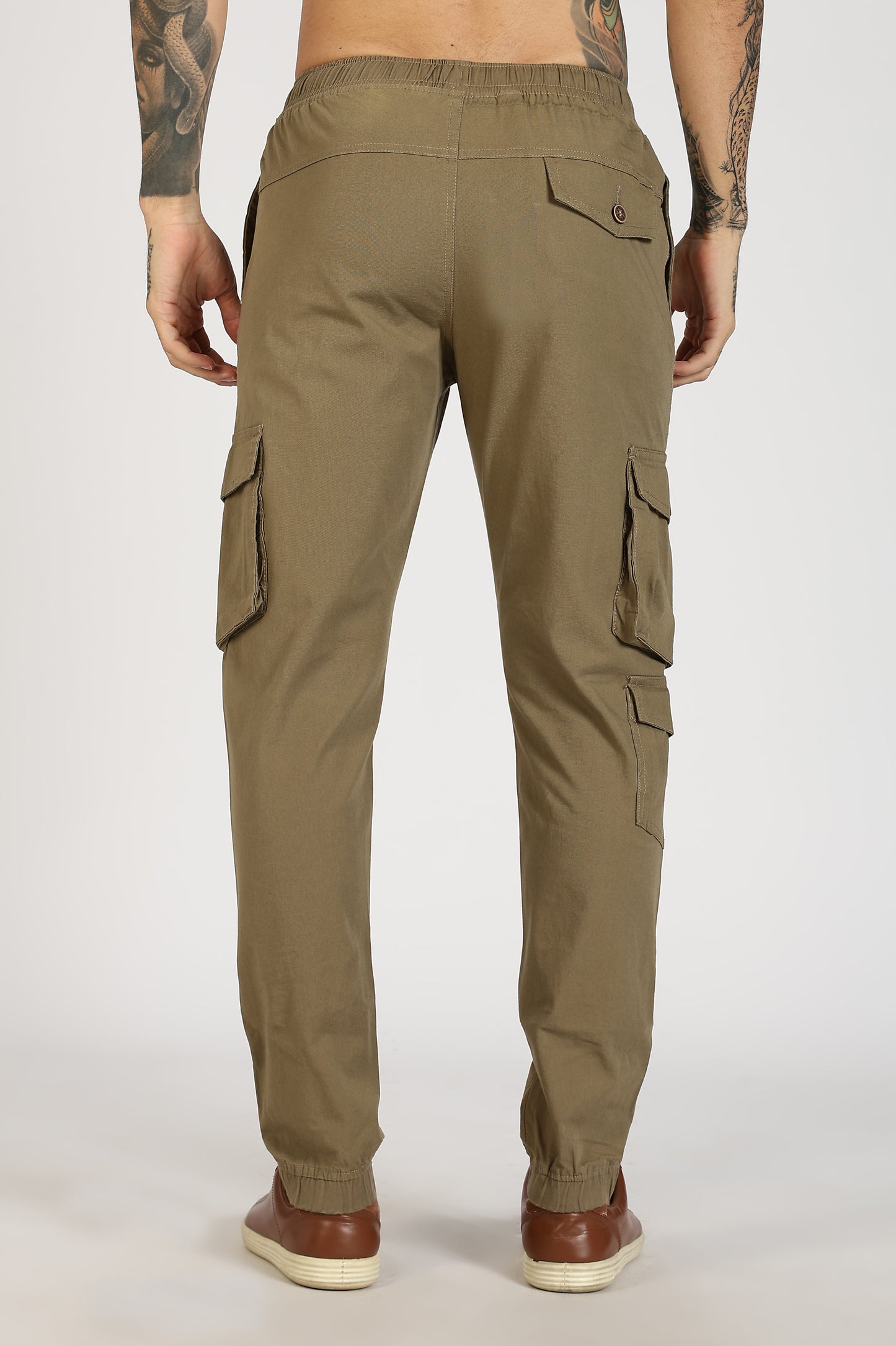 Men's Mantis Green Sprint Ease Solid Jogger Cotton