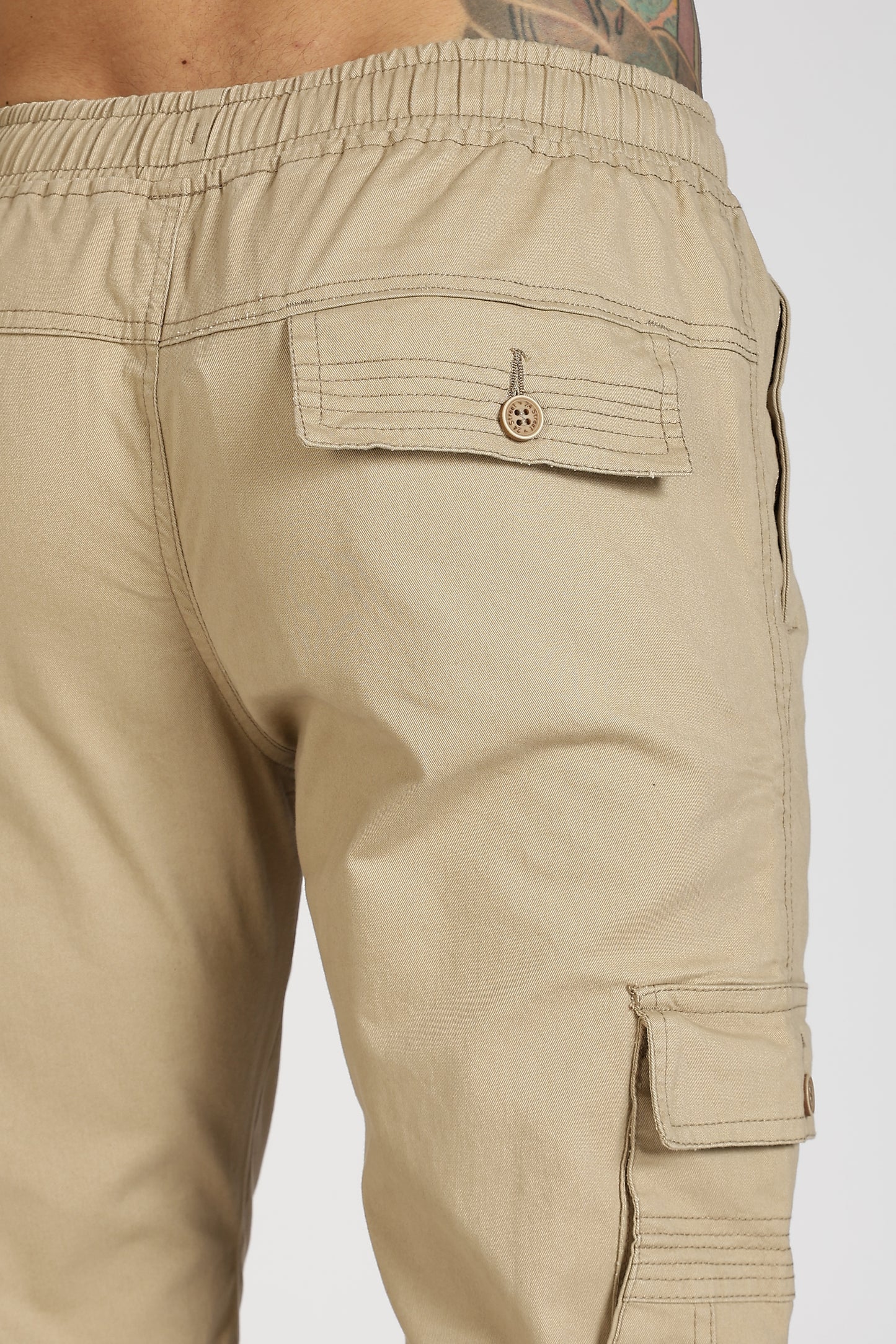 Men's Light Biscuit Power Stride Solid Jogger Cotton