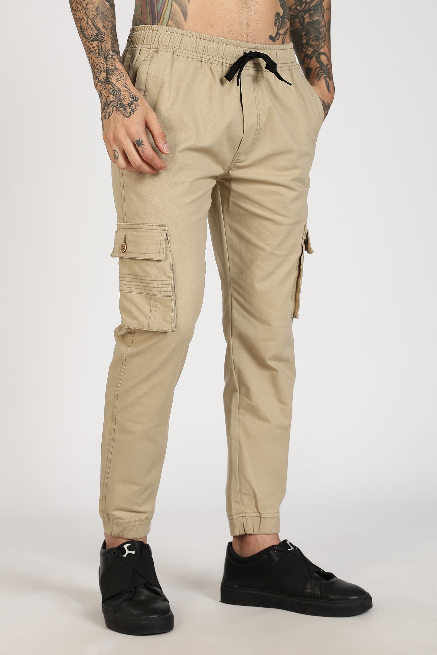 Men's Light Biscuit Power Stride Solid Jogger Cotton
