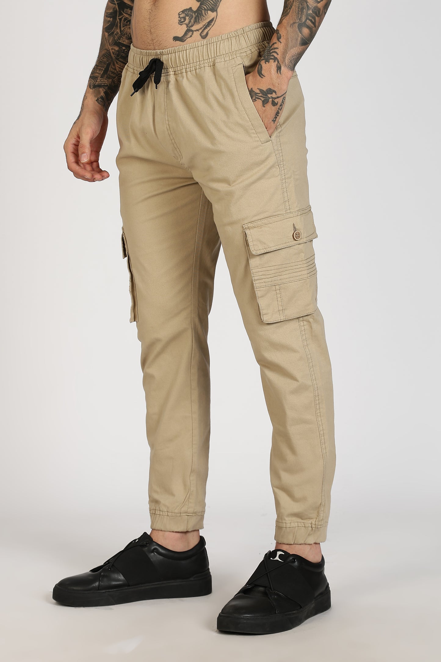 Men's Light Biscuit Power Stride Solid Jogger Cotton
