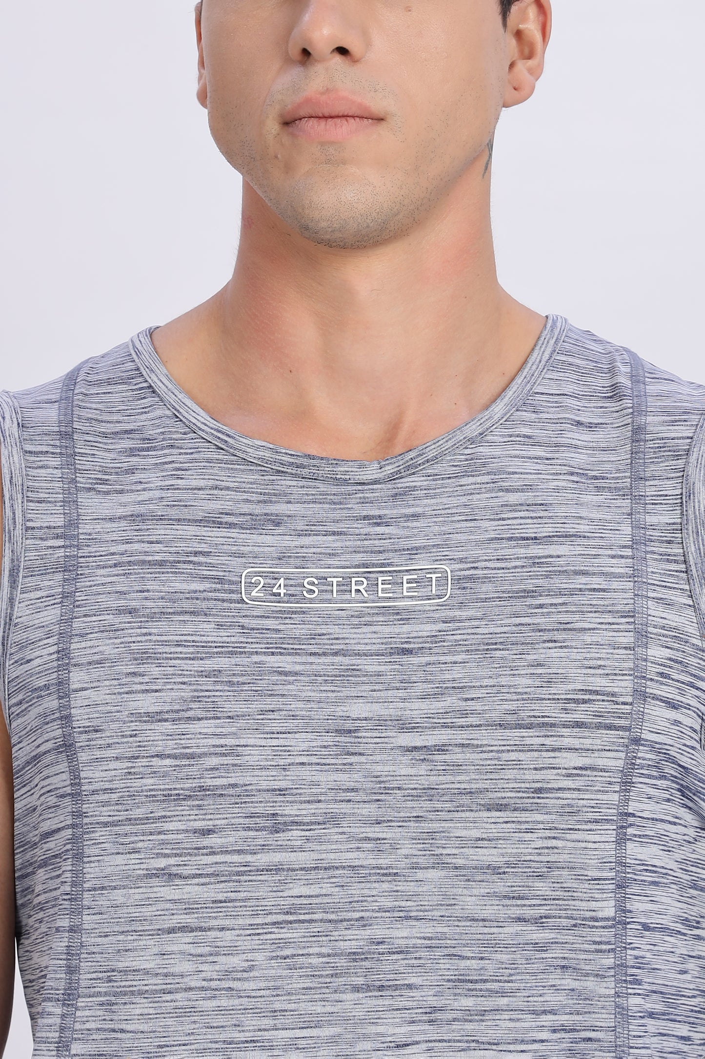 Men's Grey Active Wear SandoTshirt
