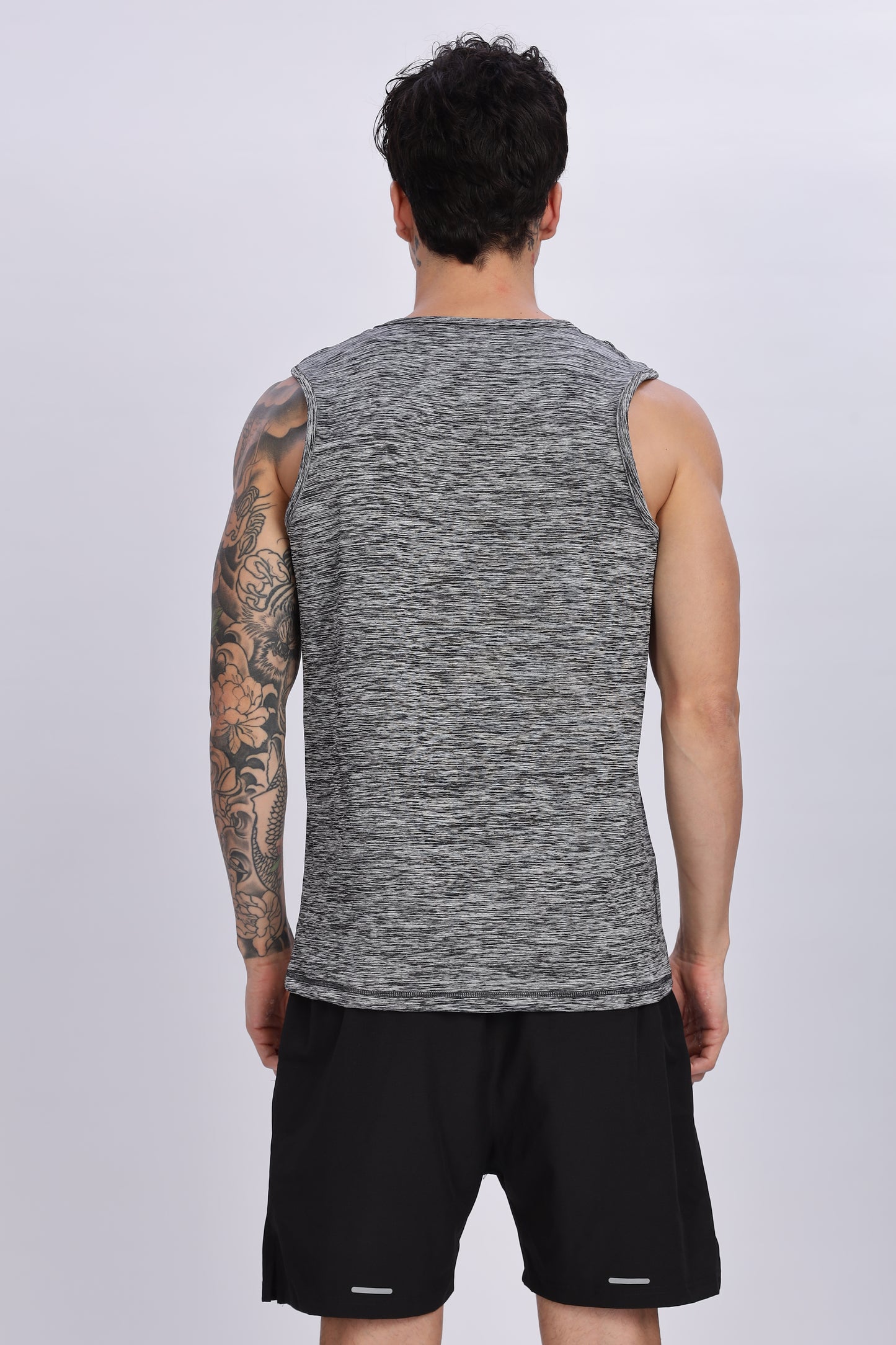 Men's Steel Grey Active Wear Sando Tshirt
