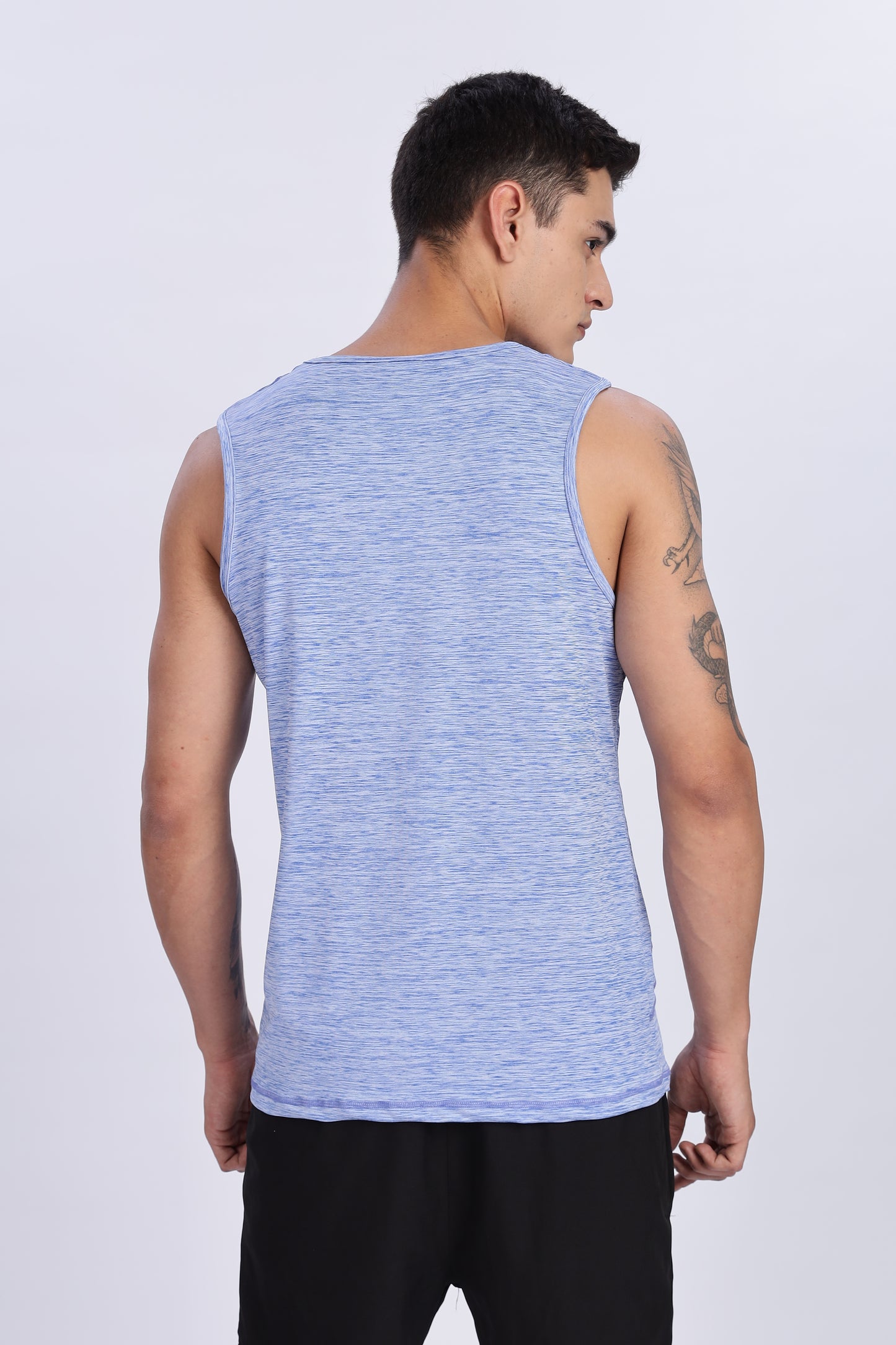 Men's Sky Blue Active Wear Sando Tshirt