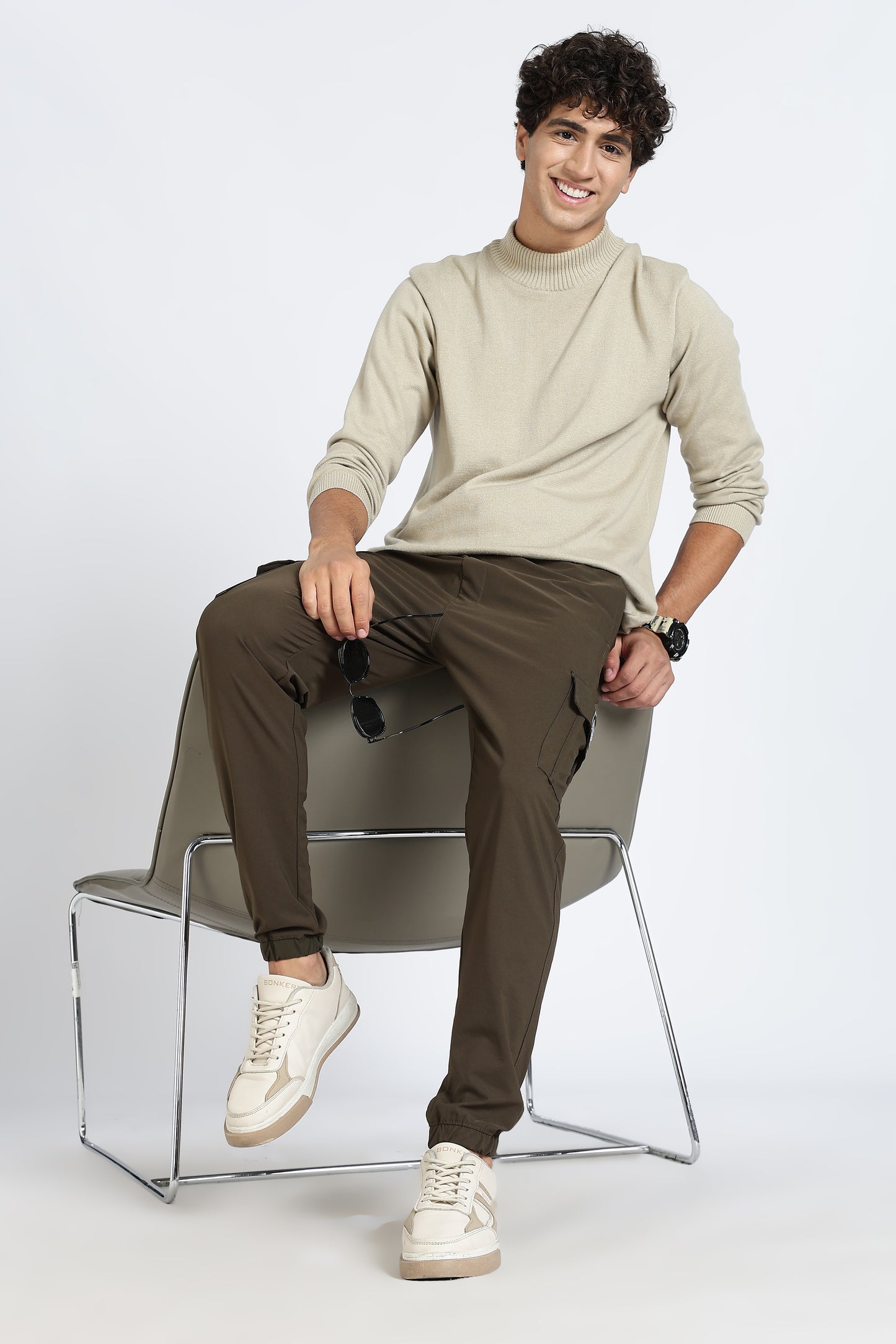 Men's Green Elite Joggers Solid
