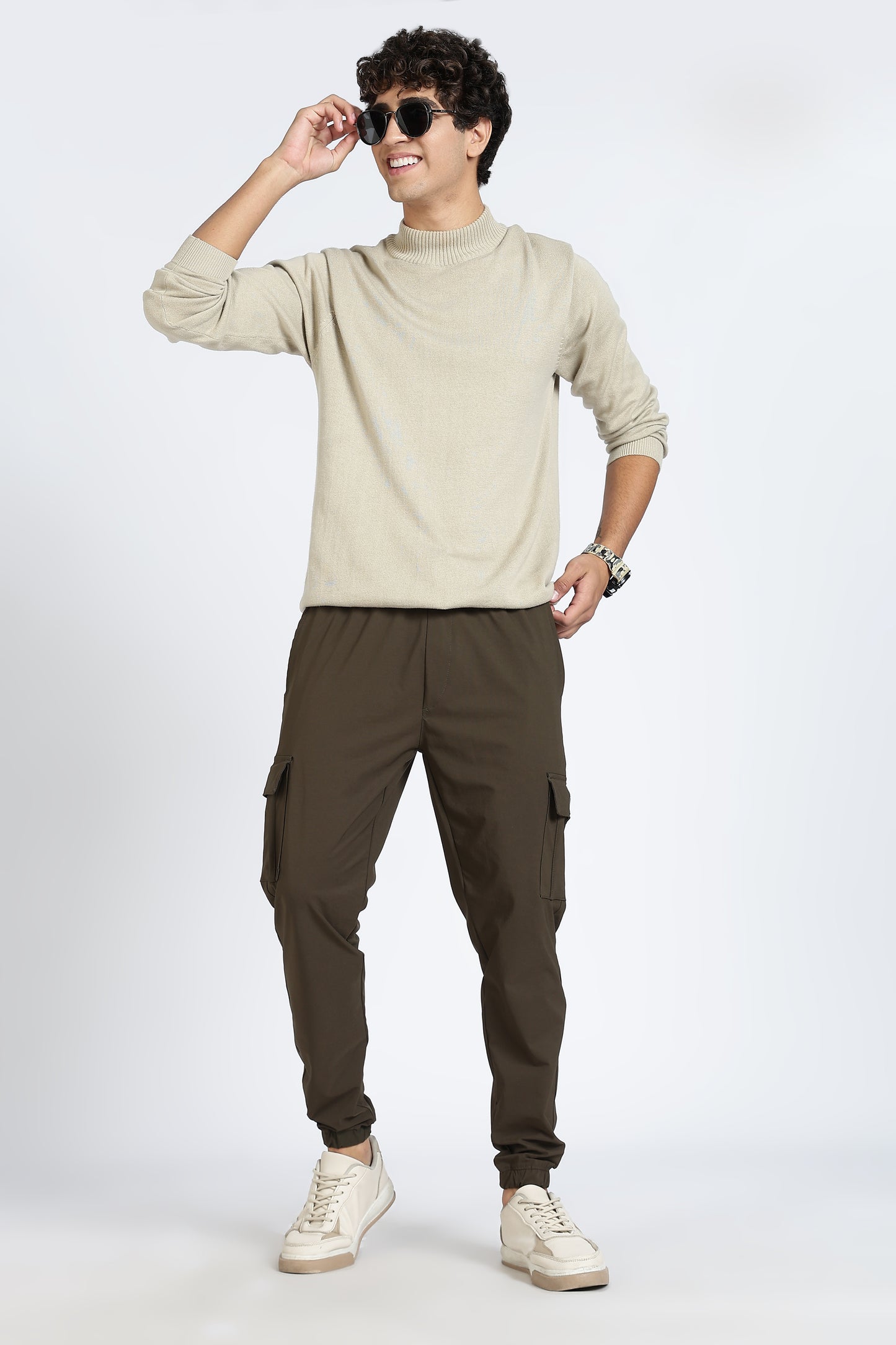 Men's Green Elite Joggers Solid