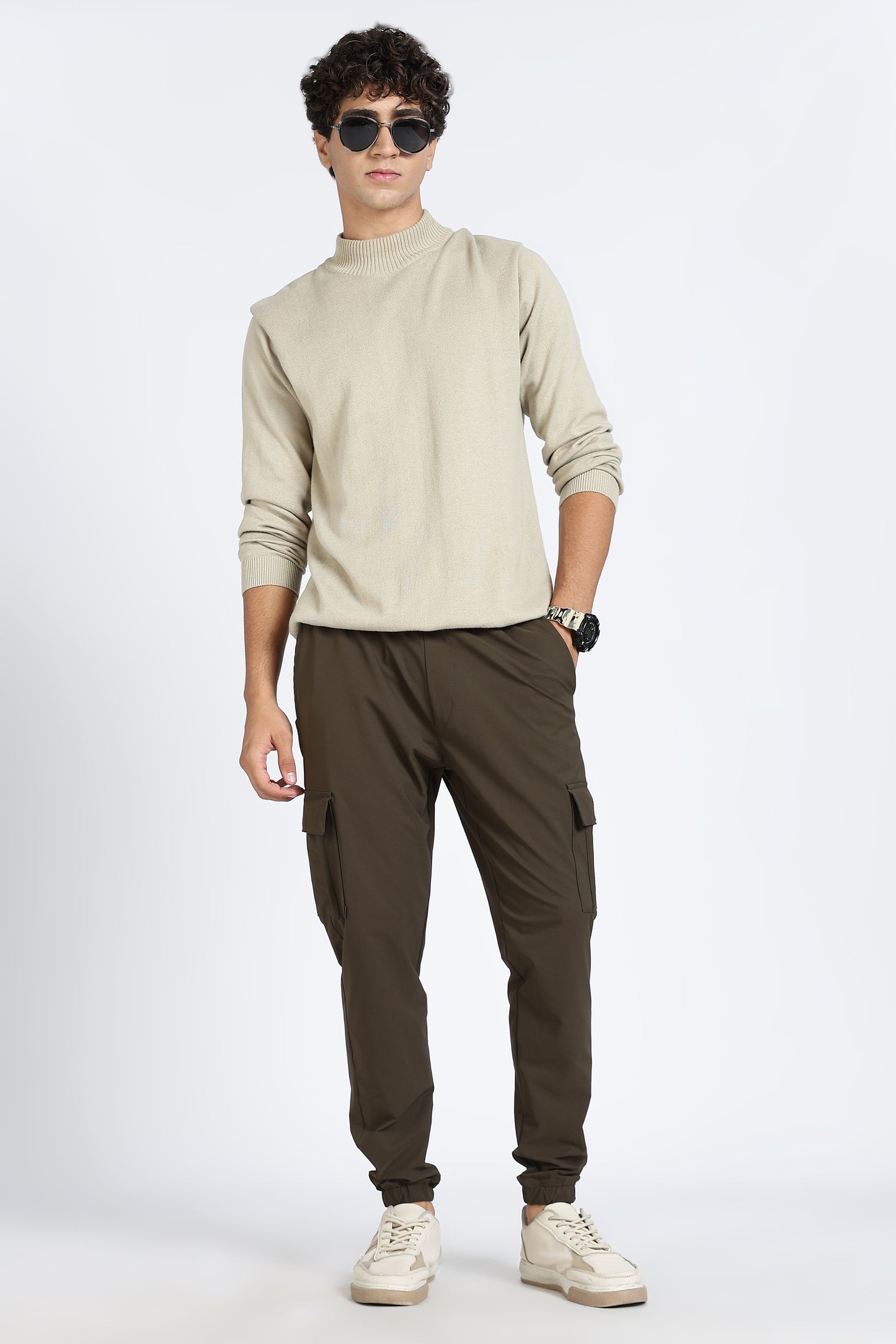 Men's Green Elite Joggers Solid