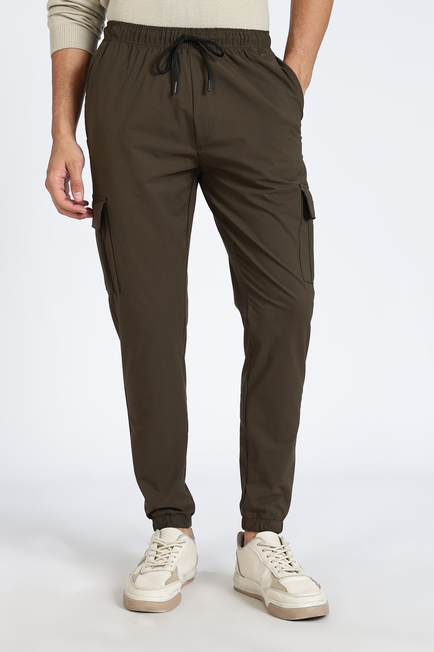 Men's Green Elite Joggers Solid
