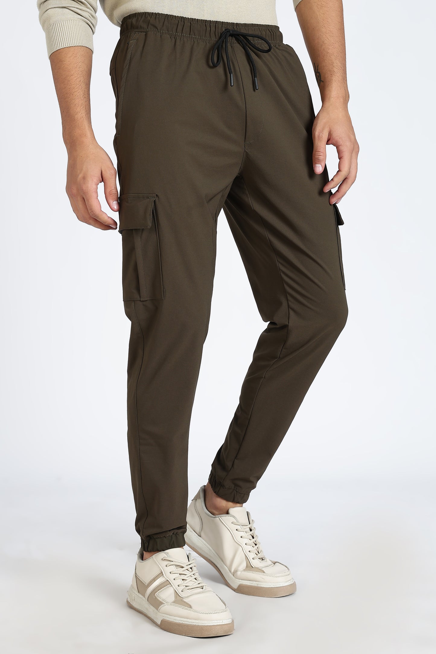 Men's Green Elite Joggers Solid