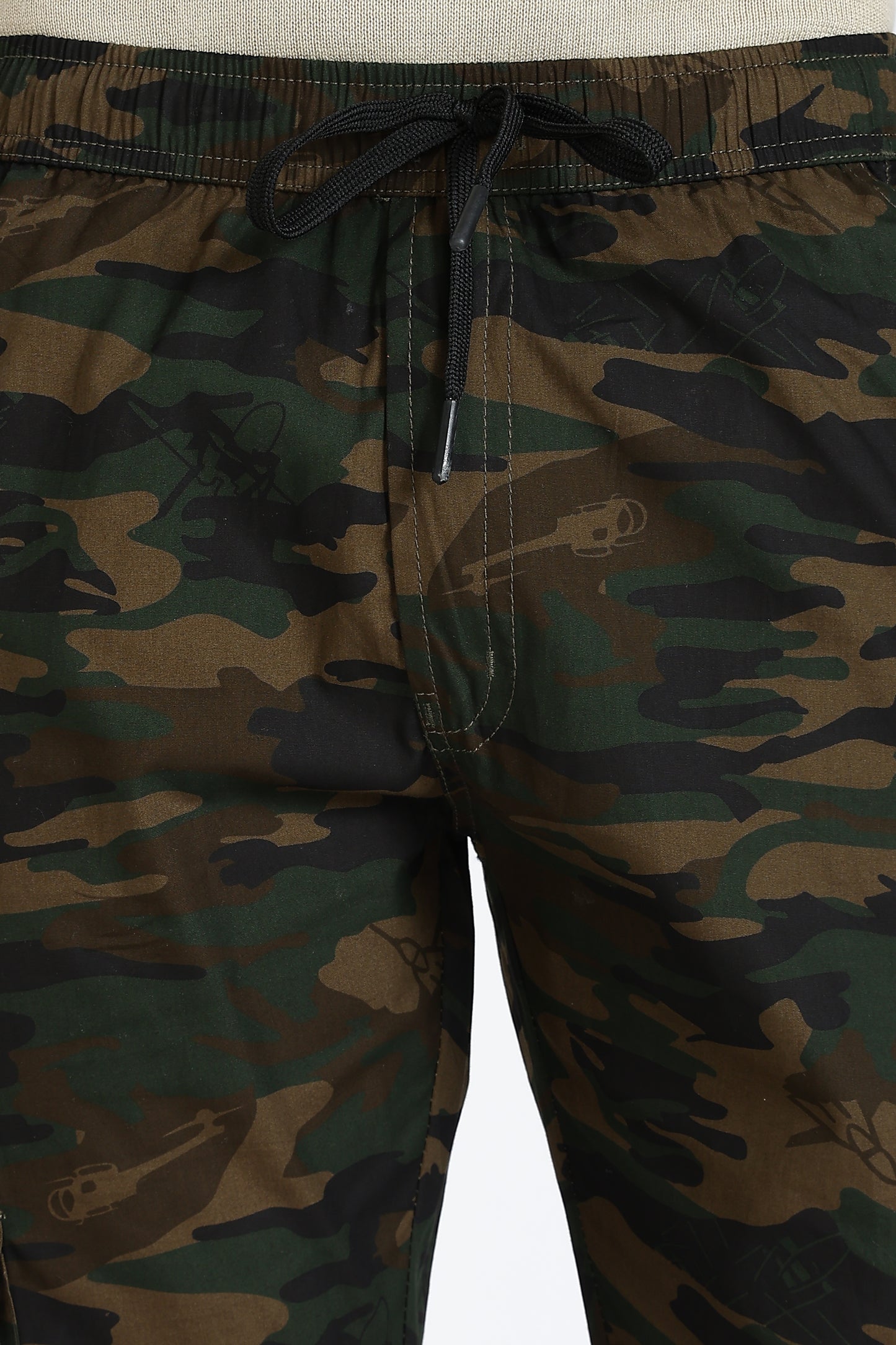 Men's Green Dyanmic Motion Military Print Jogger Cotton