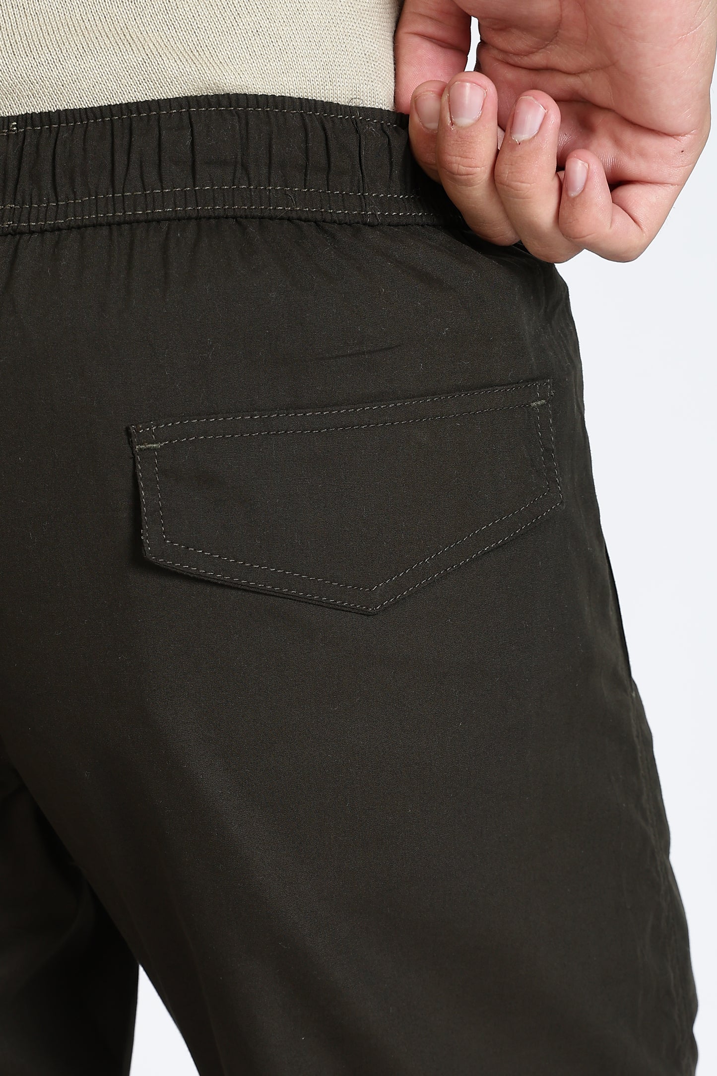 Men's Dark Olive Relax Fit Pyjamas Pants Solid Comfort Cotton