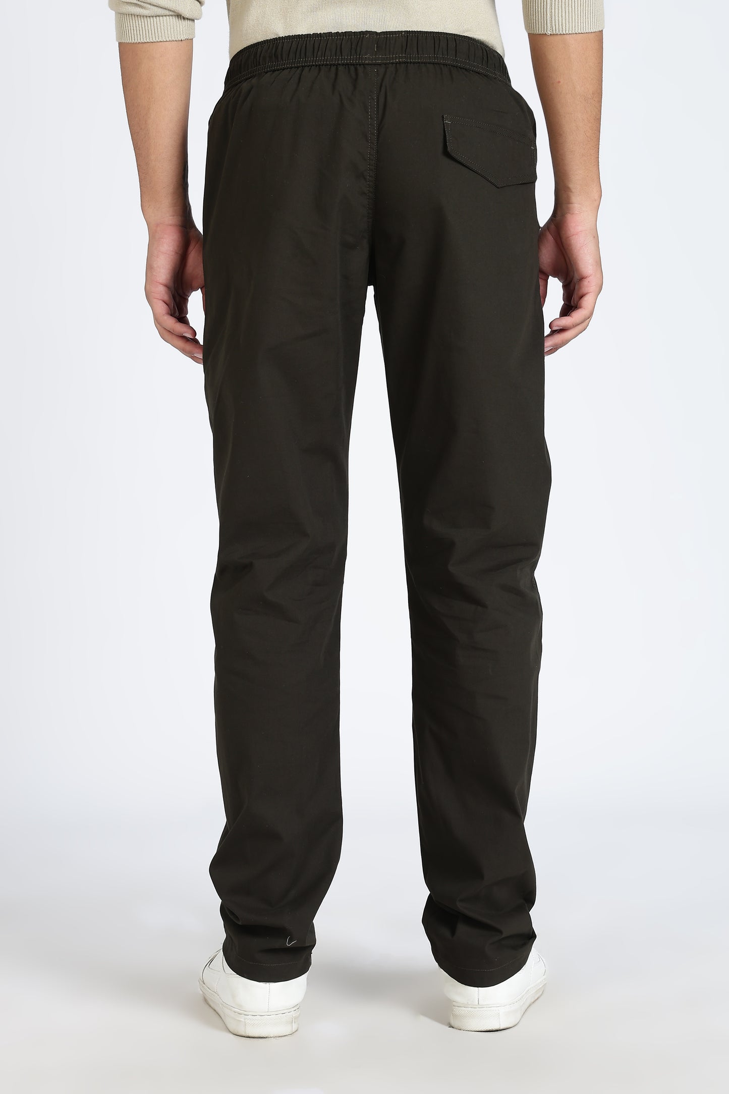 Men's Dark Olive Relax Fit Pyjamas Pants Solid Comfort Cotton