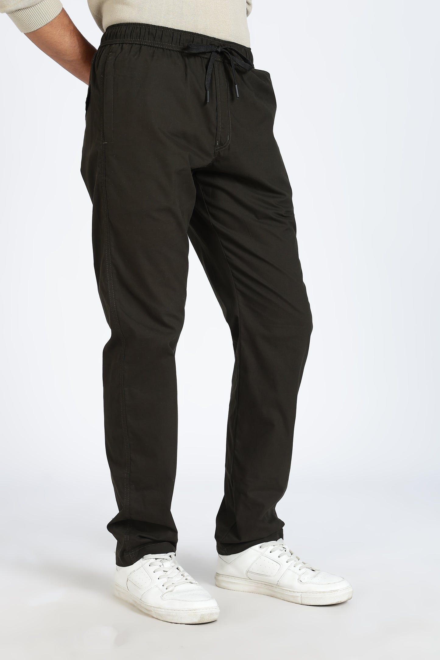 Men's Dark Olive Relax Fit Pyjamas Pants Solid Comfort Cotton