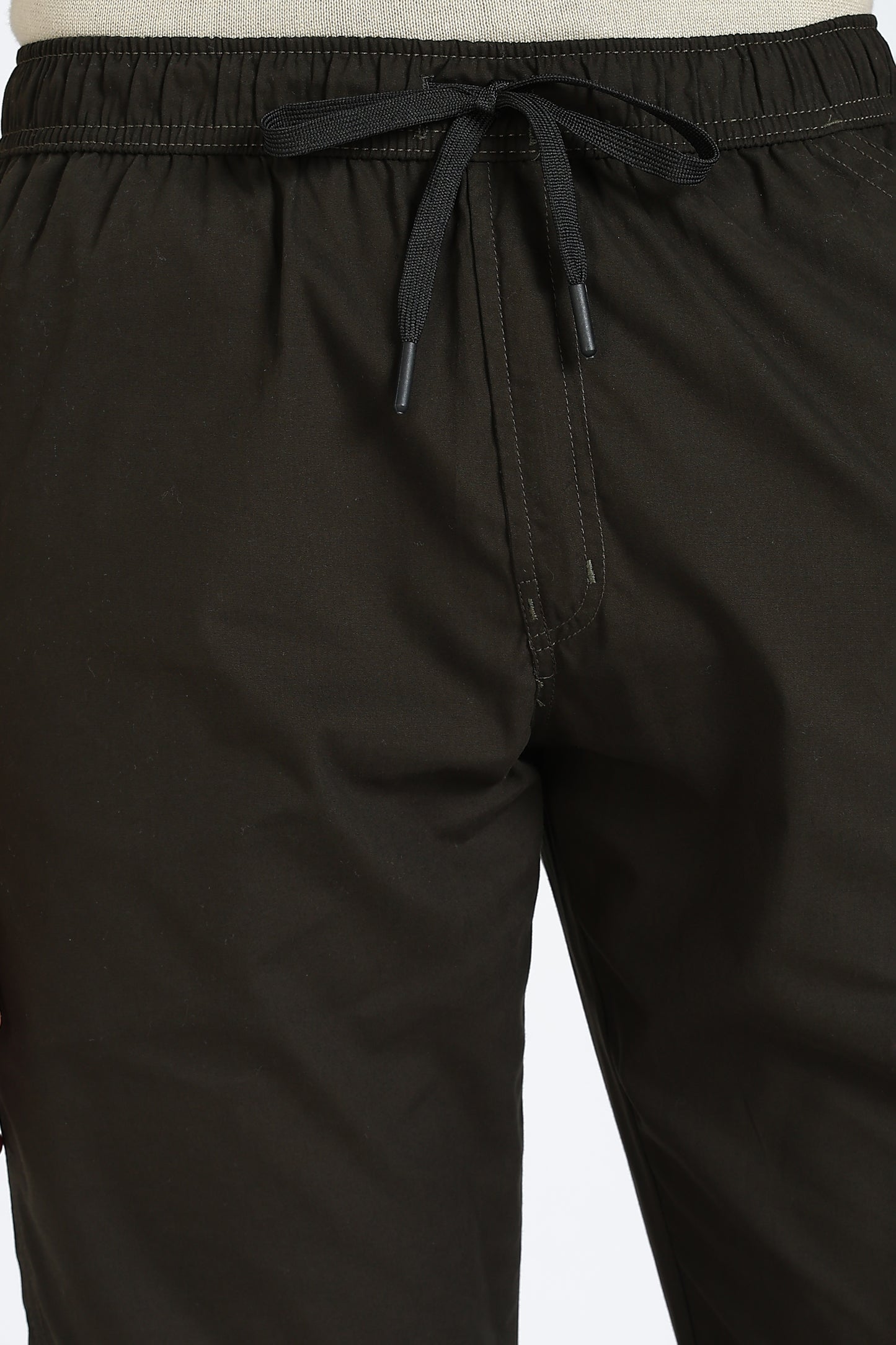 Men's Dark Olive Relax Fit Pyjamas Pants Solid Comfort Cotton