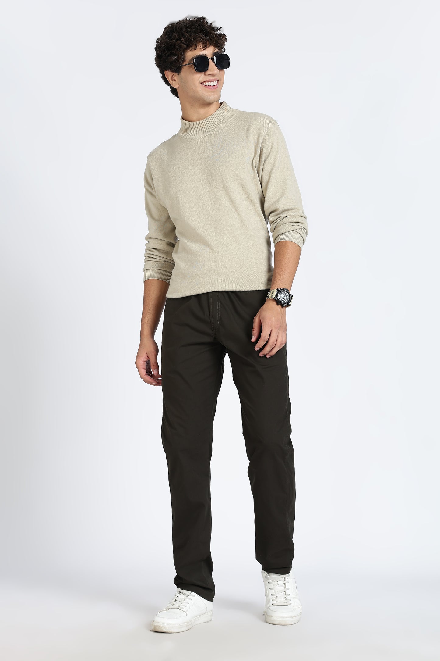 Men's Dark Olive Relax Fit Pyjamas Pants Solid Comfort Cotton
