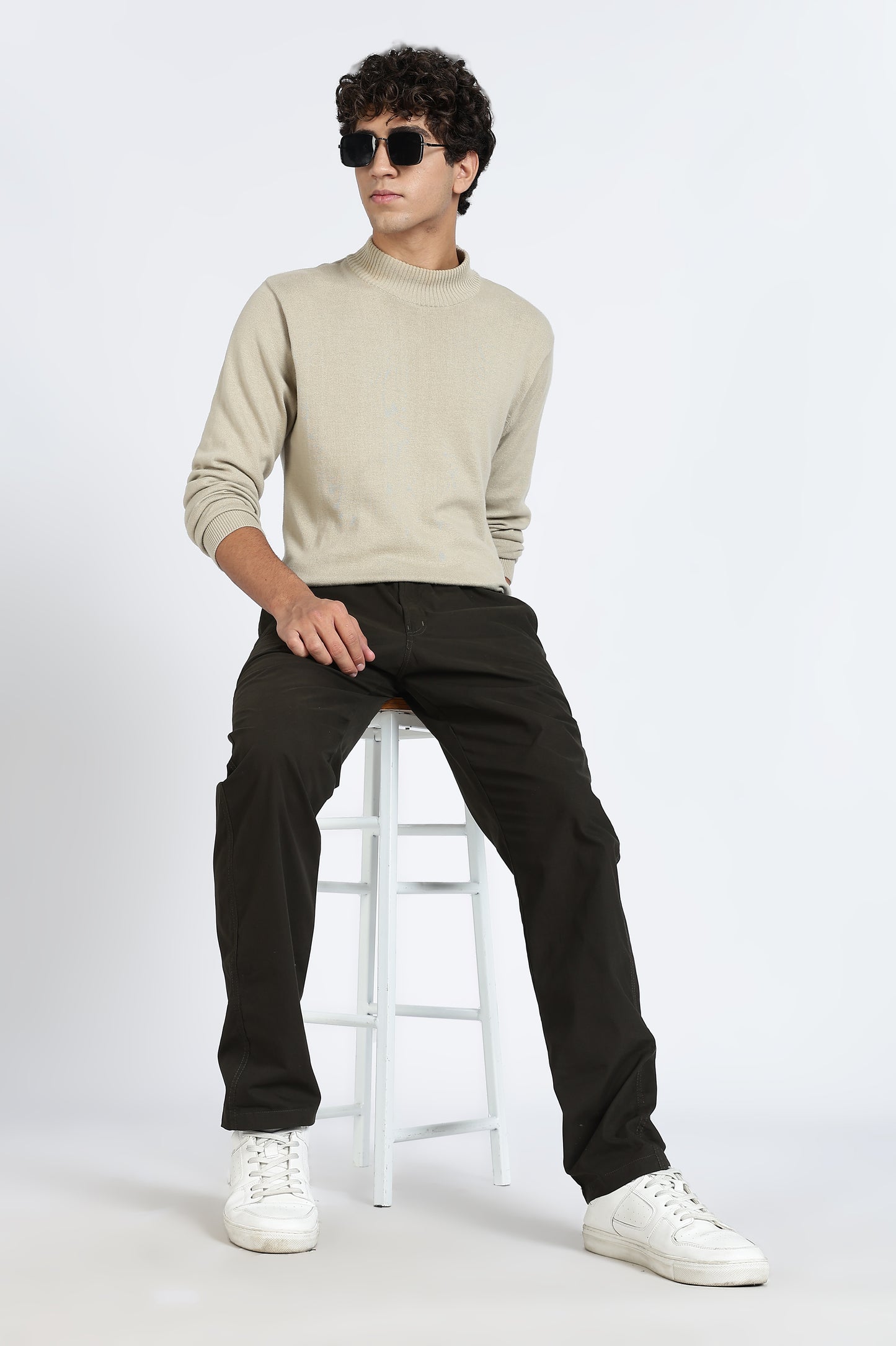 Men's Dark Olive Relax Fit Pyjamas Pants Solid Comfort Cotton