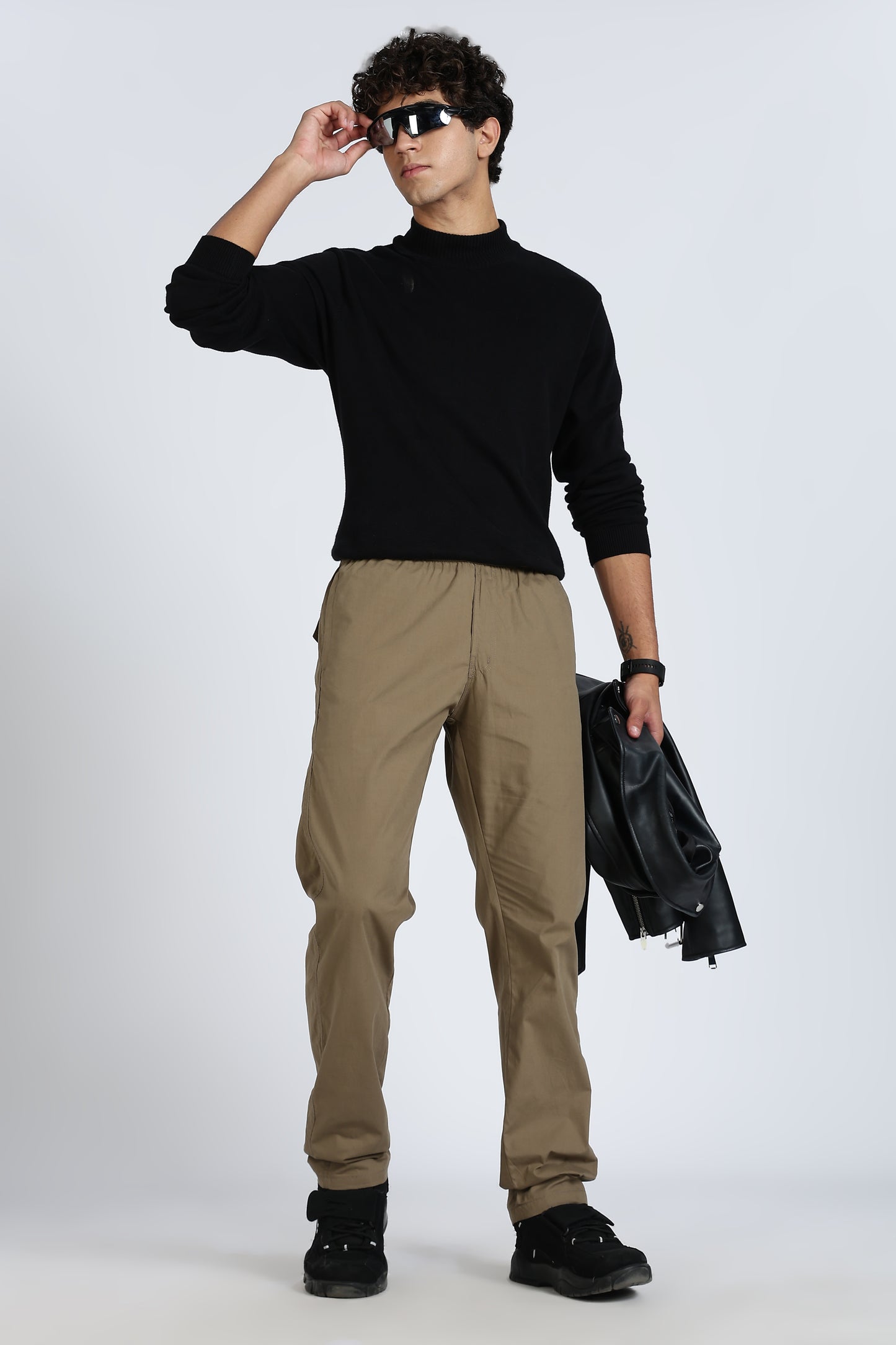 Men's Dusty Olive Relax Fit Pyjamas Pants Solid Comfort Cotton