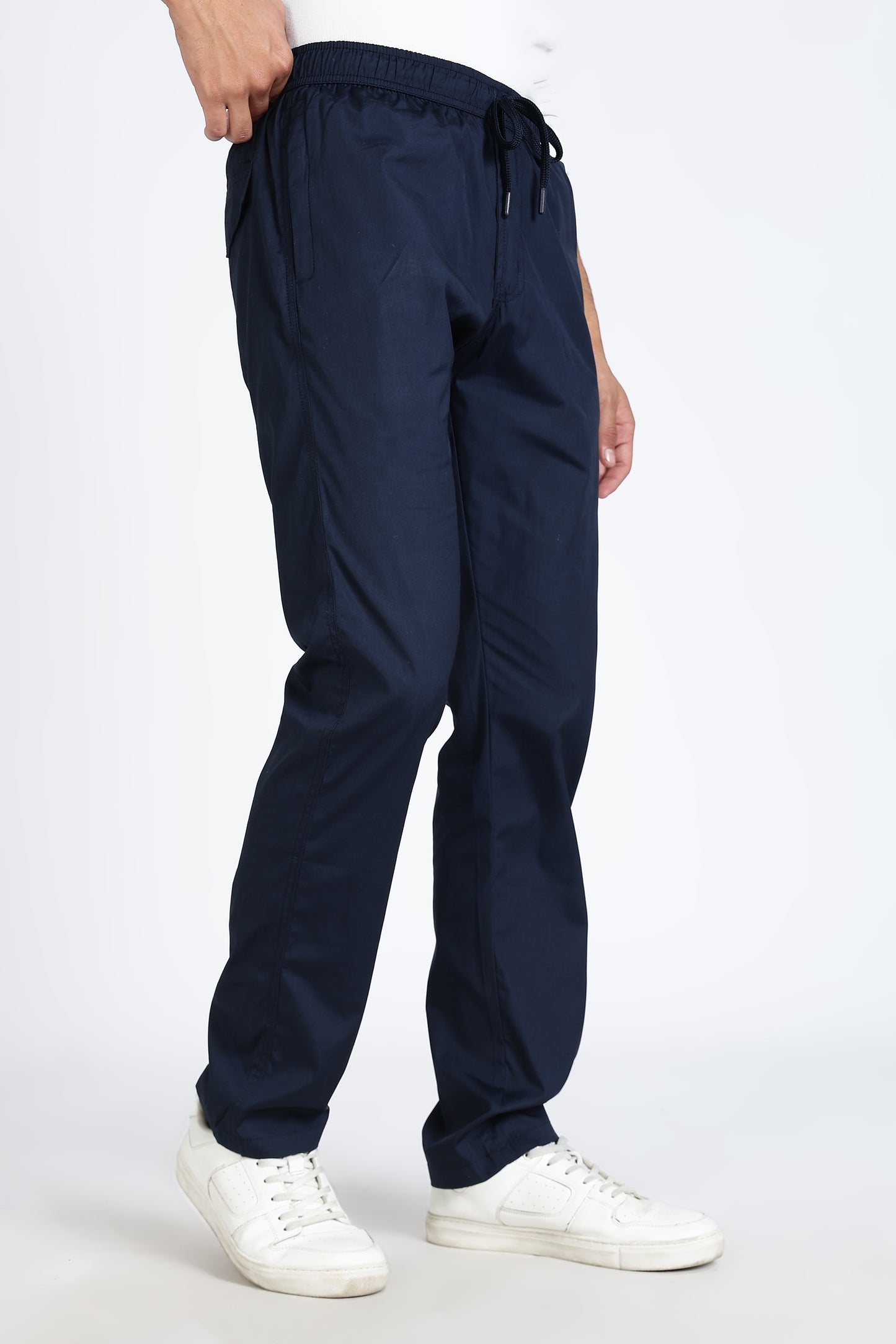 Men's Blue Relax Fit Pyjamas Pants Solid Comfort Cotton