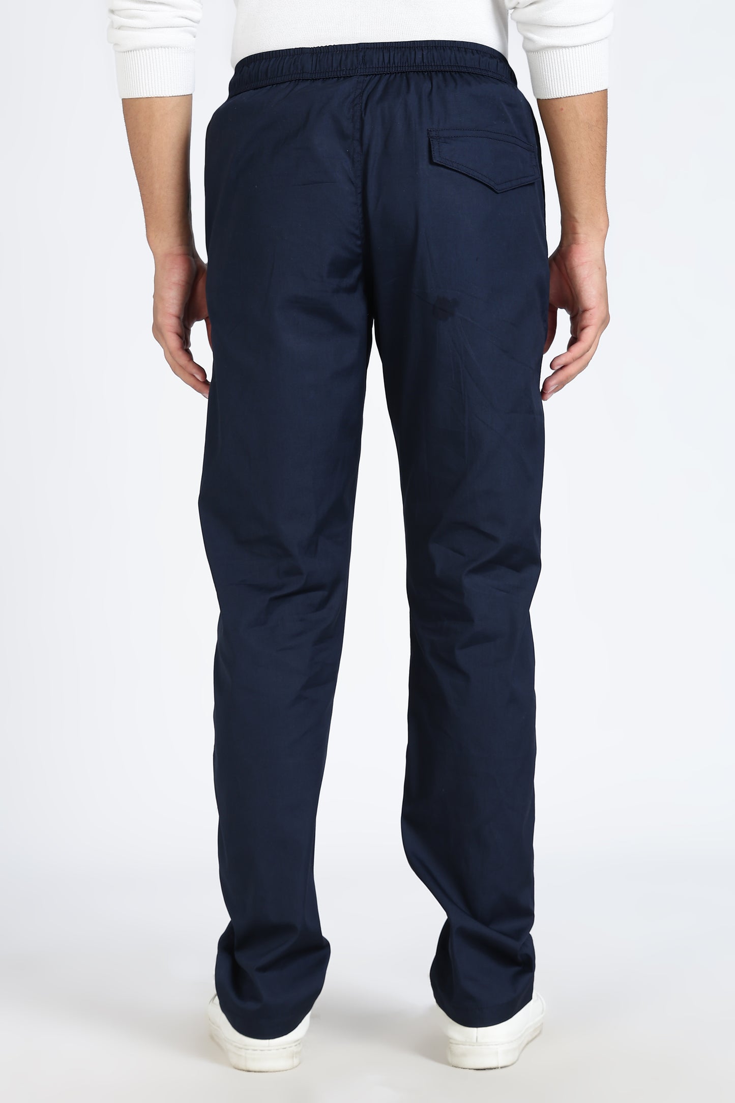 Men's Blue Relax Fit Pyjamas Pants Solid Comfort Cotton