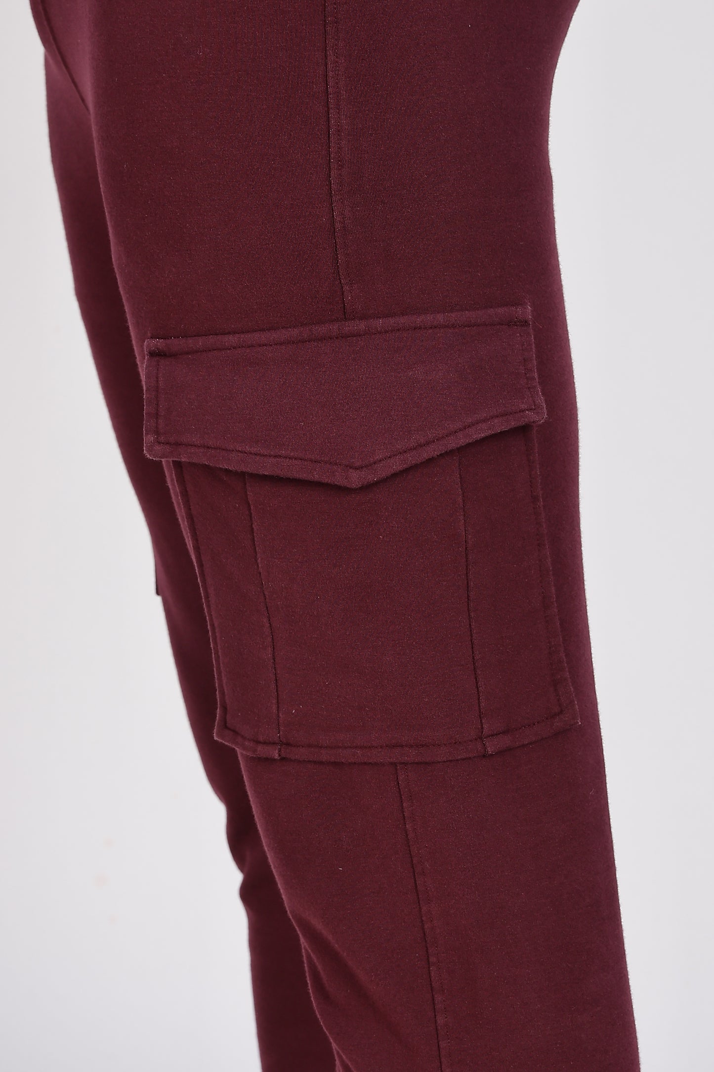 Men's Maroon Superior Fit Cargo Joggers