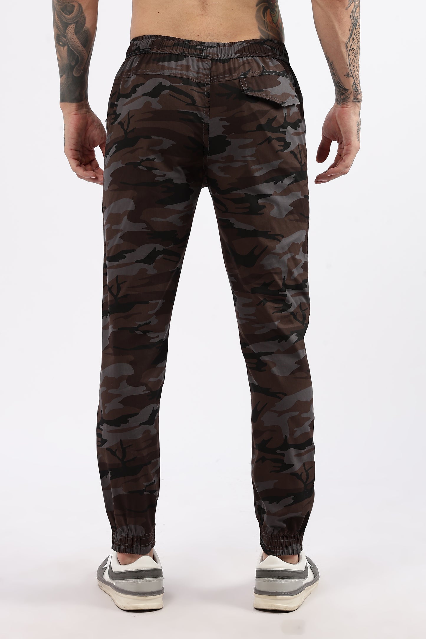 Men's Grey Military Printed Jogger
