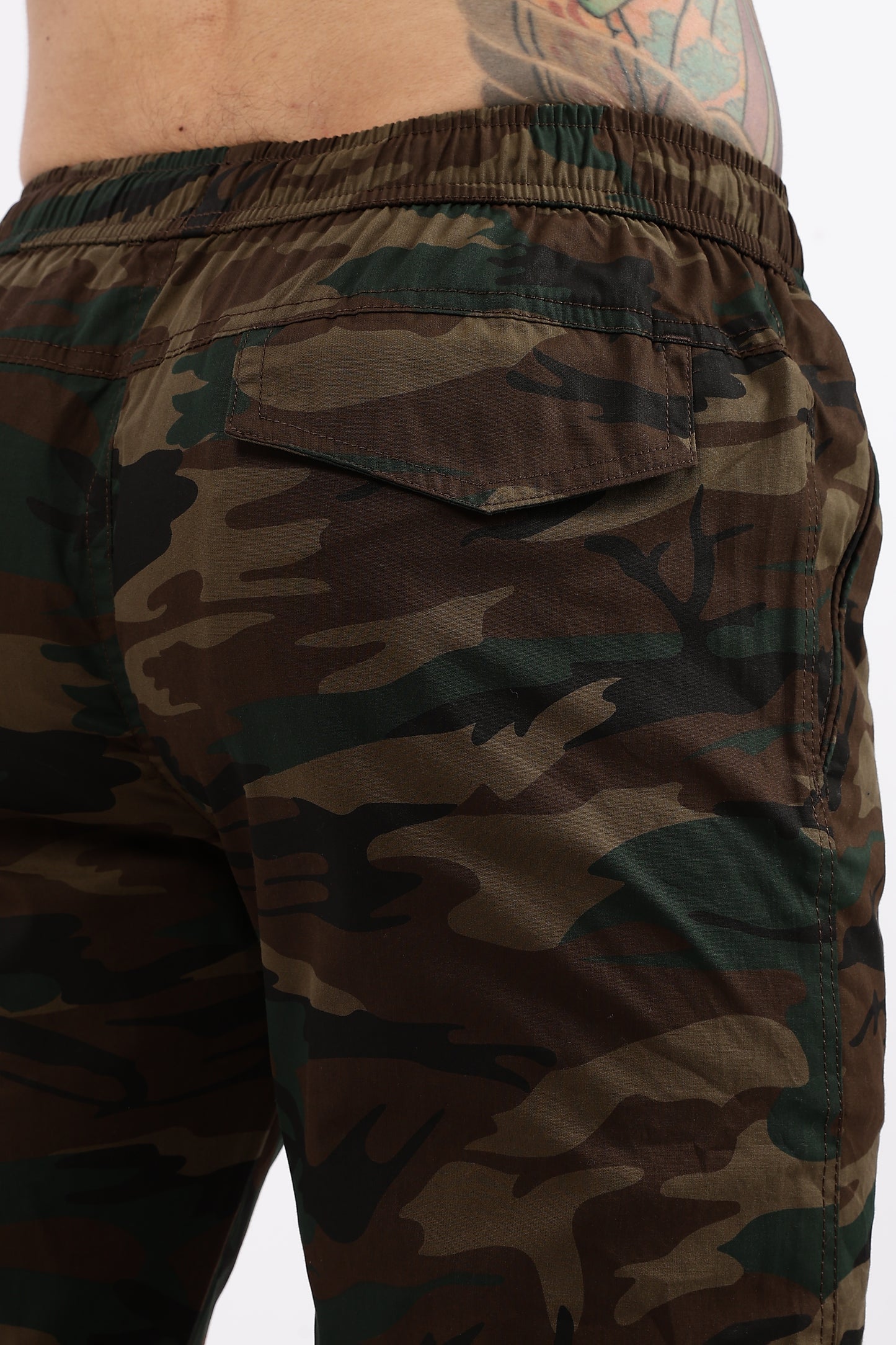 Men's Brown Military Printed Jogger