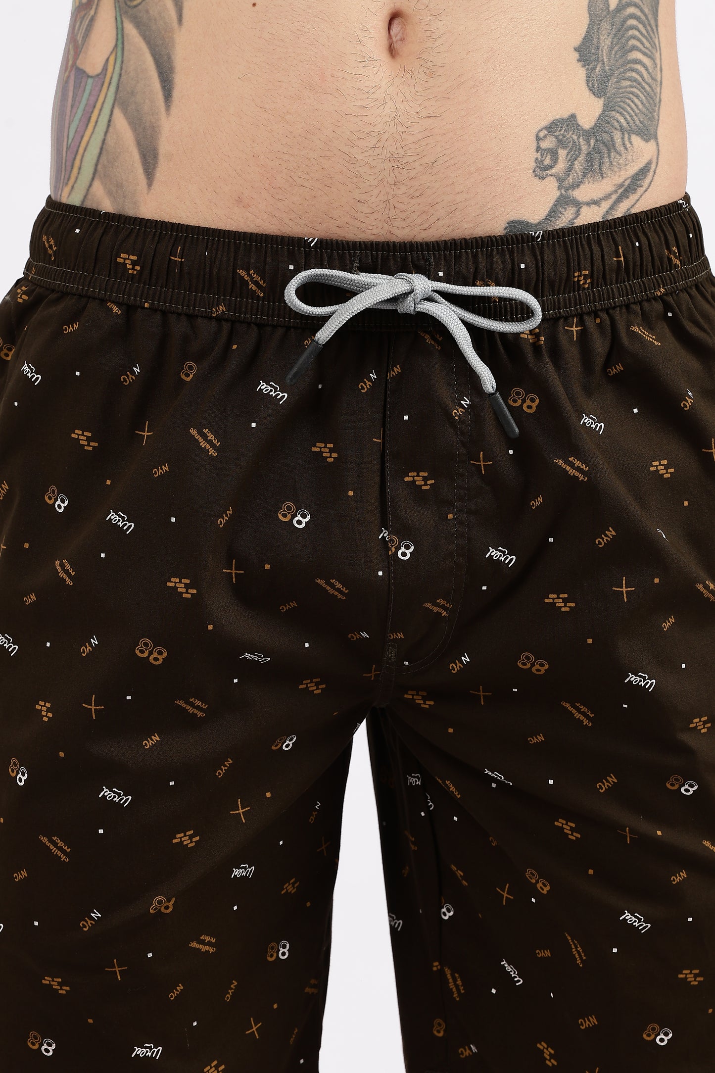 Men's Green Coastal Comfort Printed Bermuda Cotton Travel