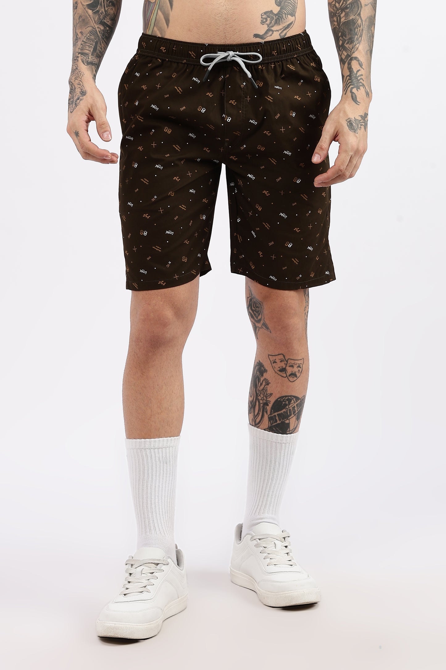 Men's Green Coastal Comfort Printed Bermuda Cotton Travel