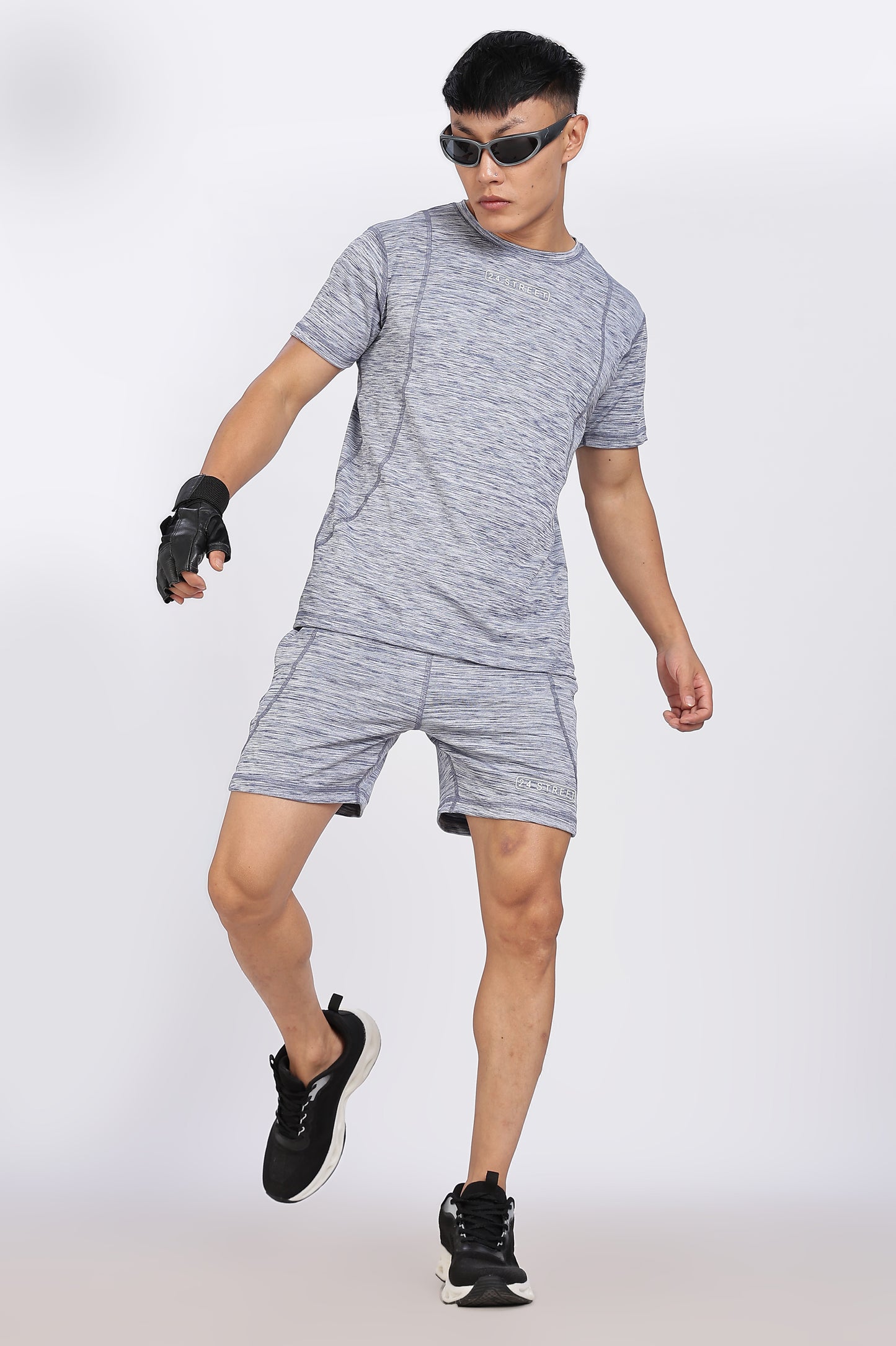 Men's Steel Grey Co-ord set Half Sleeves