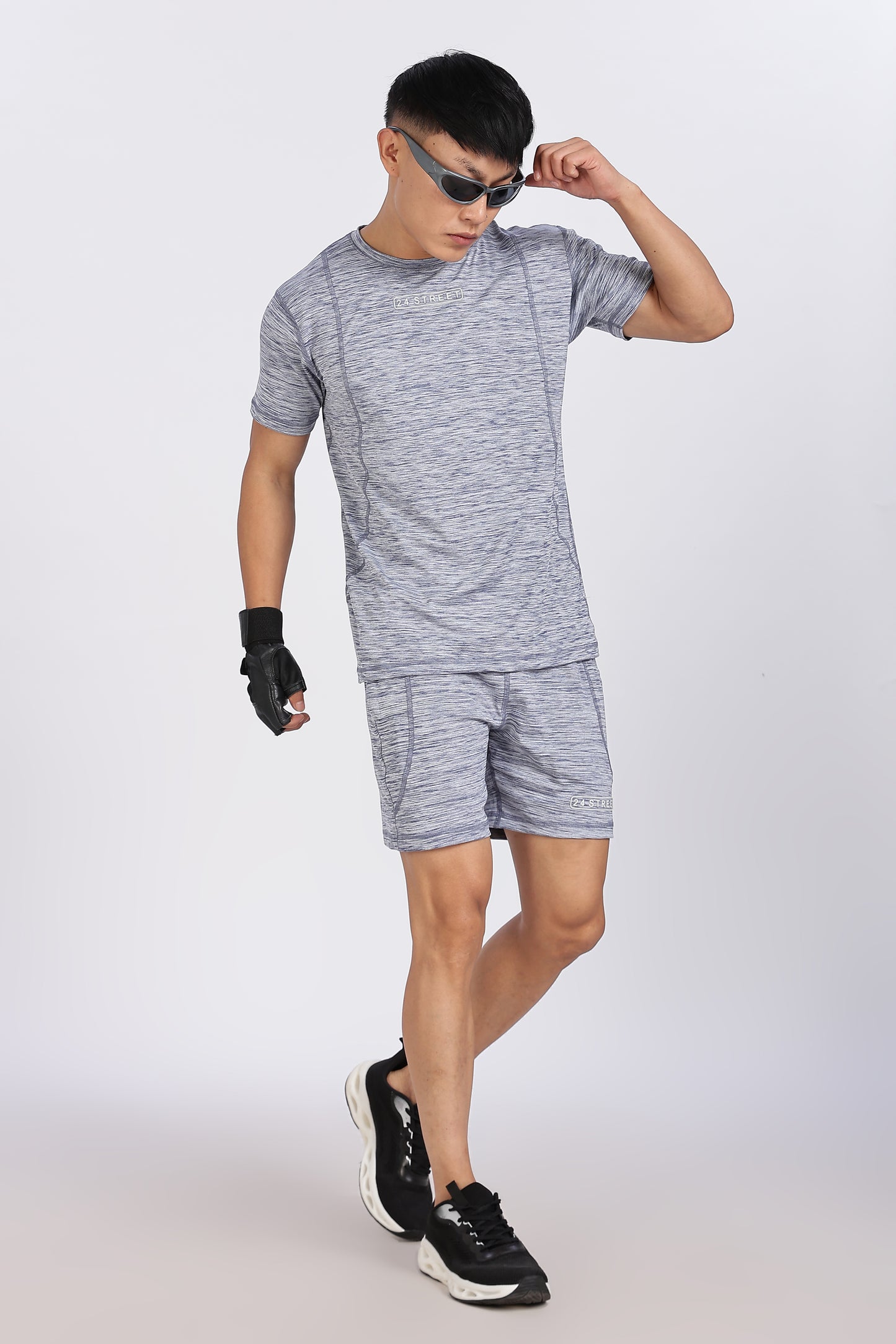 Men's Steel Grey Co-ord set Half Sleeves