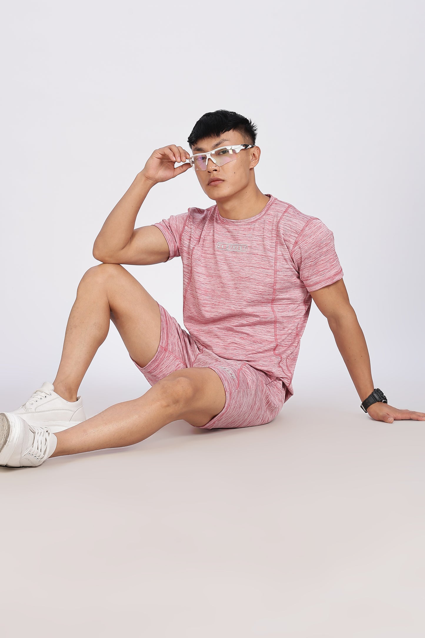 Men's Dusty Rose Co-ord set Half Sleeves