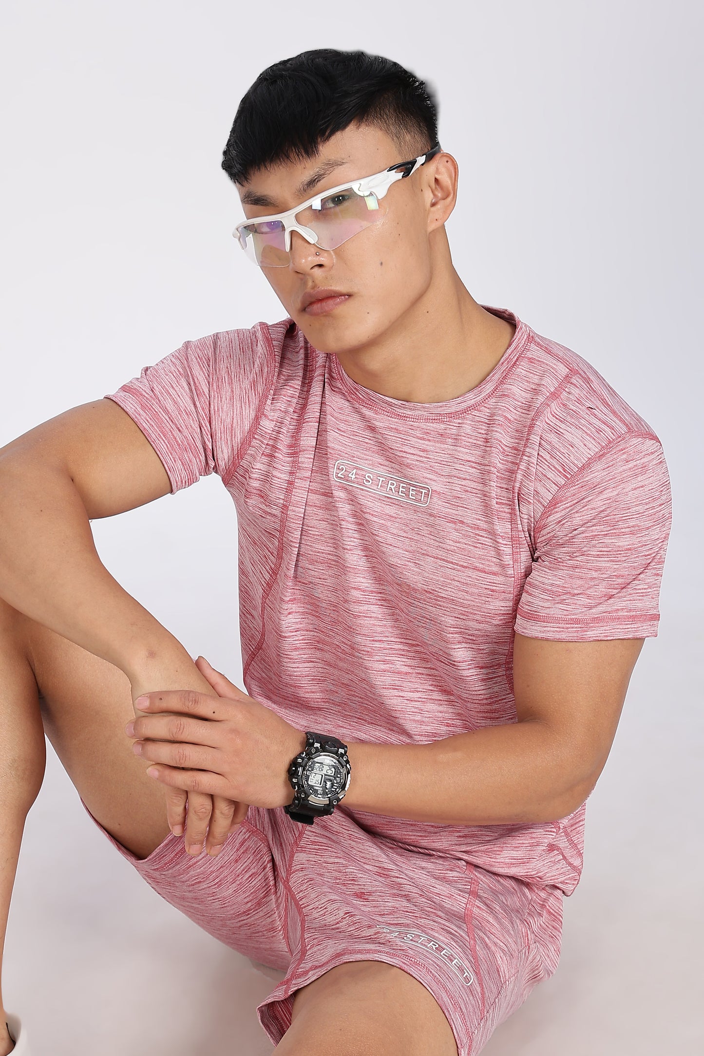 Men's Dusty Rose Co-ord set Half Sleeves