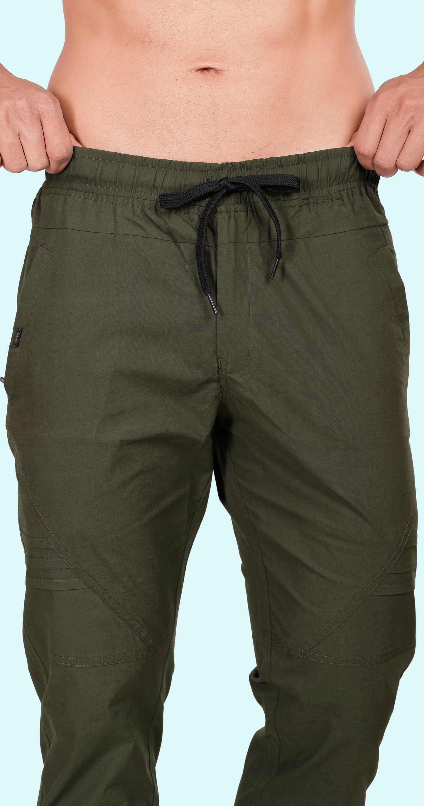 Men's Green Gentle Ease Pyjama Pants Solid Comfort Cotton