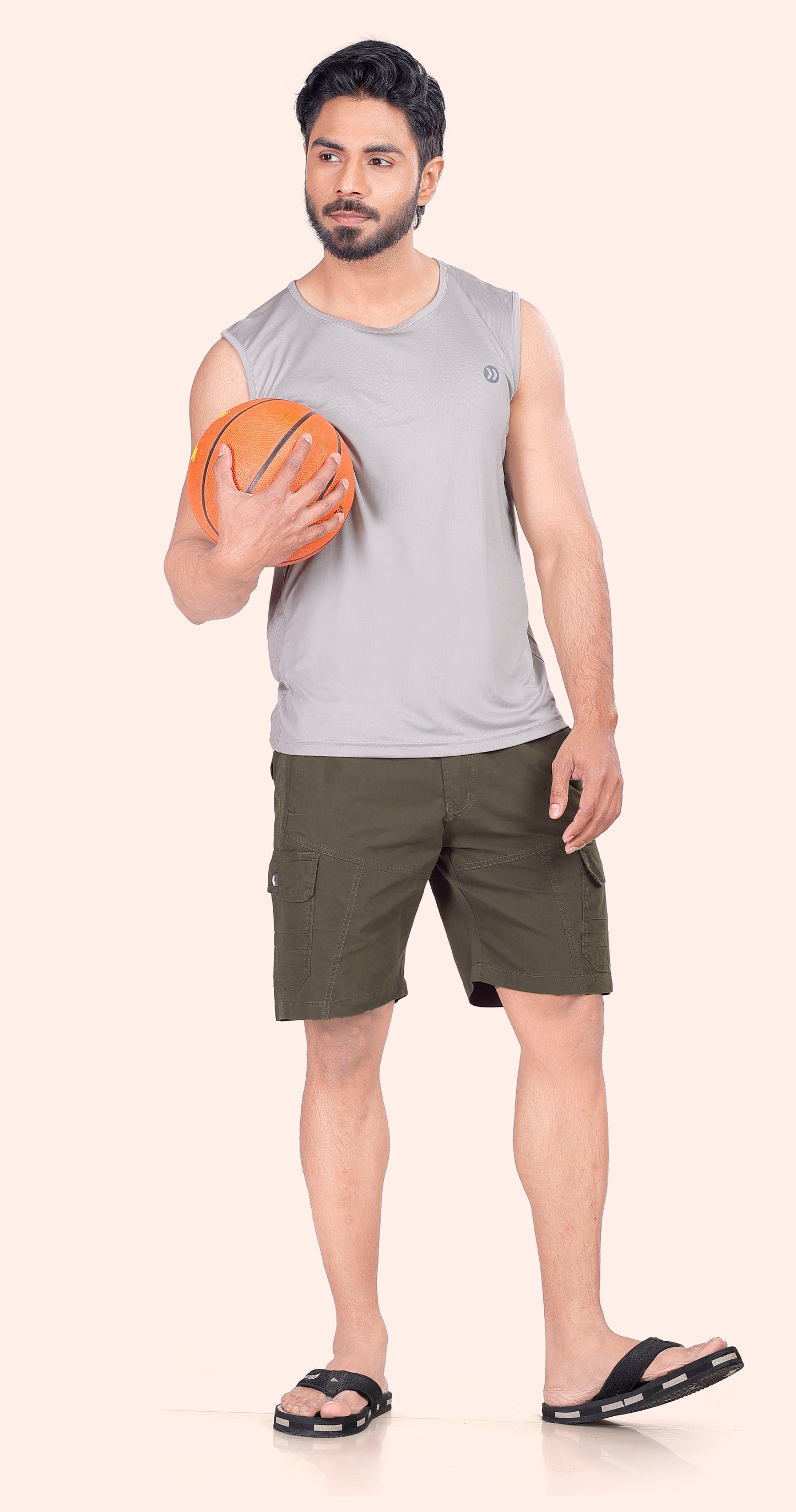 Men's Green Paradise Path Solid Bermuda Comfort Cotton