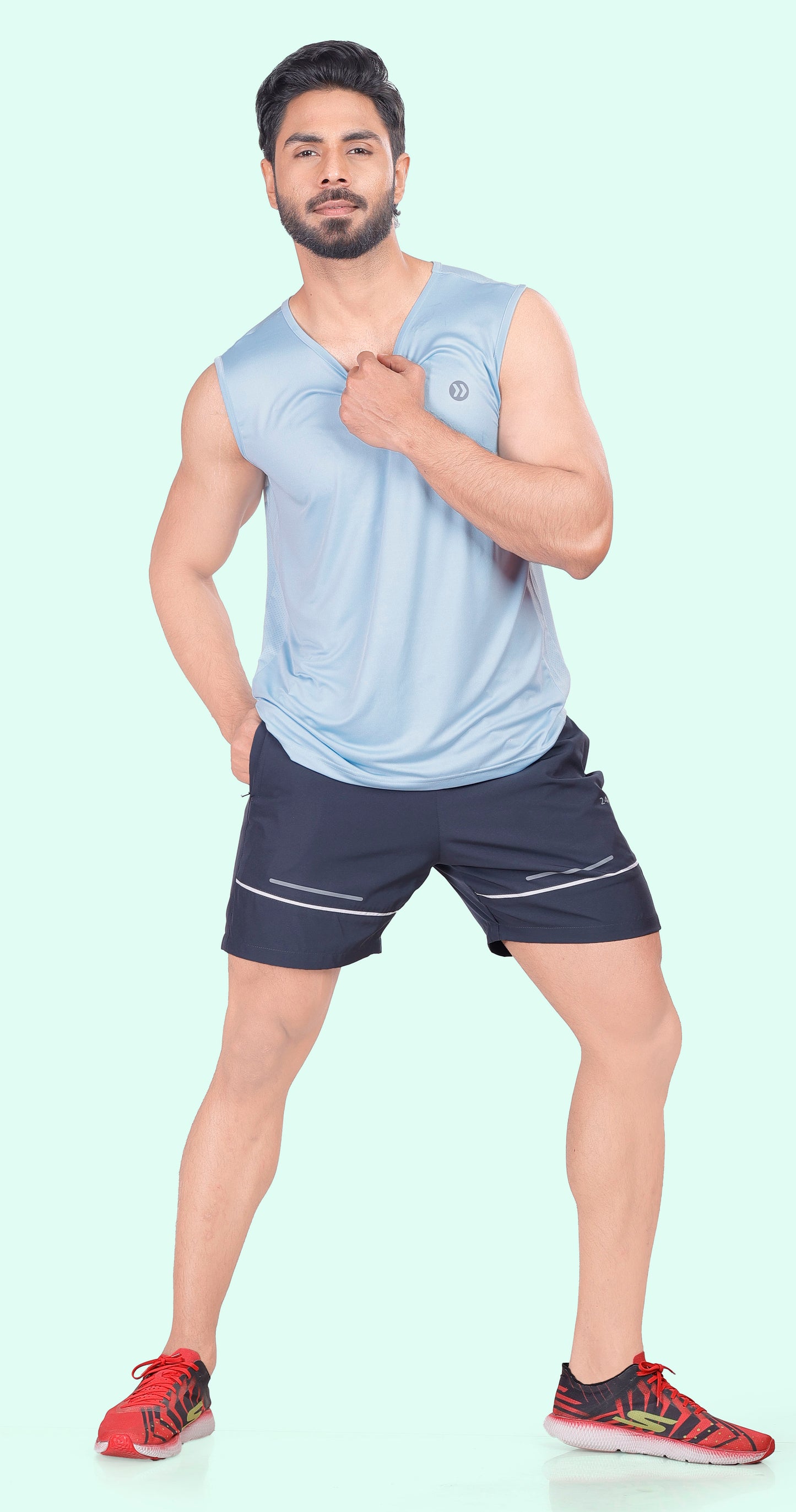 Men's Dark Grey Active Pulse Sports Shorts
