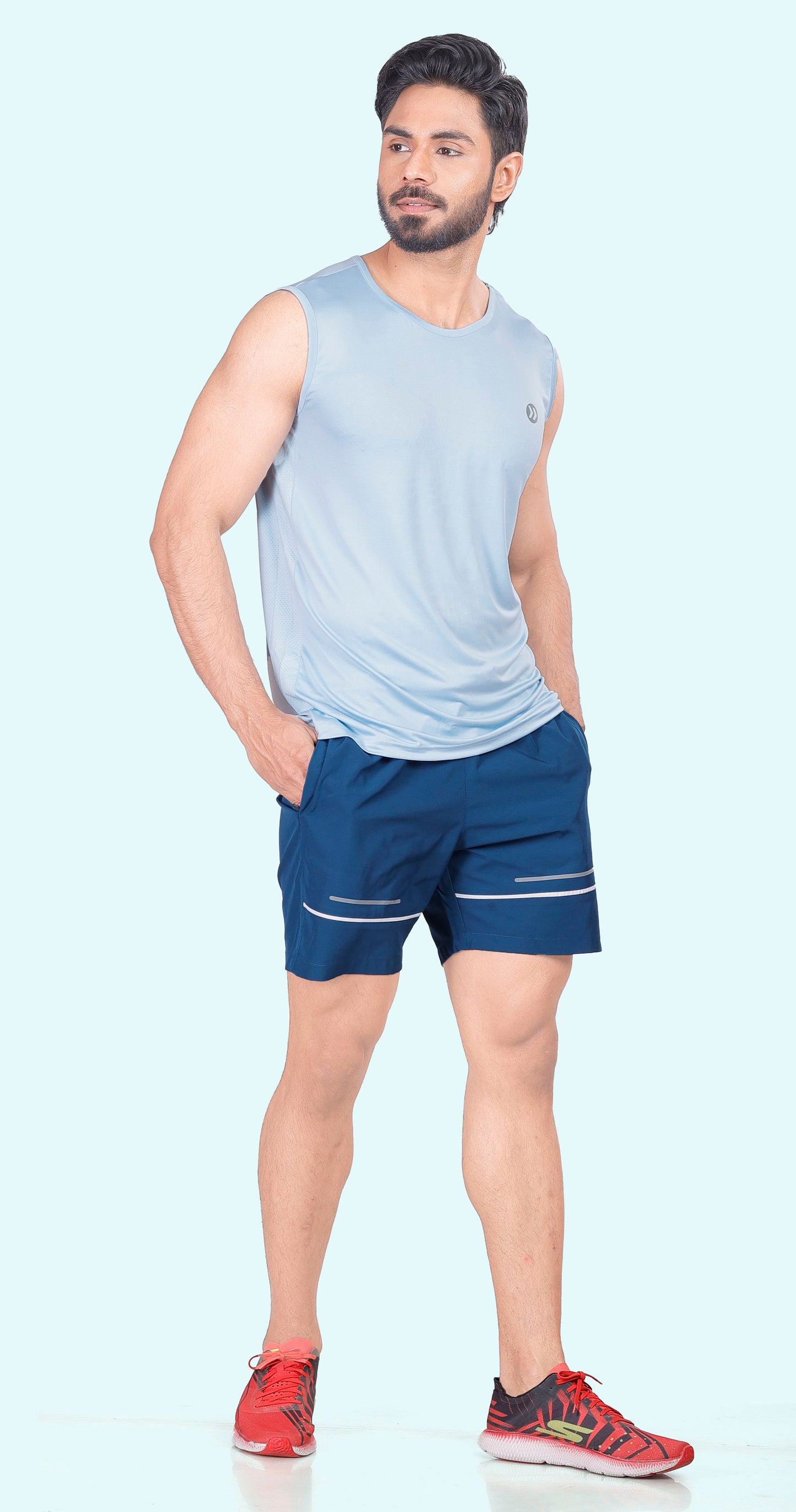 Men's Blue Active Pulse Sports Shorts