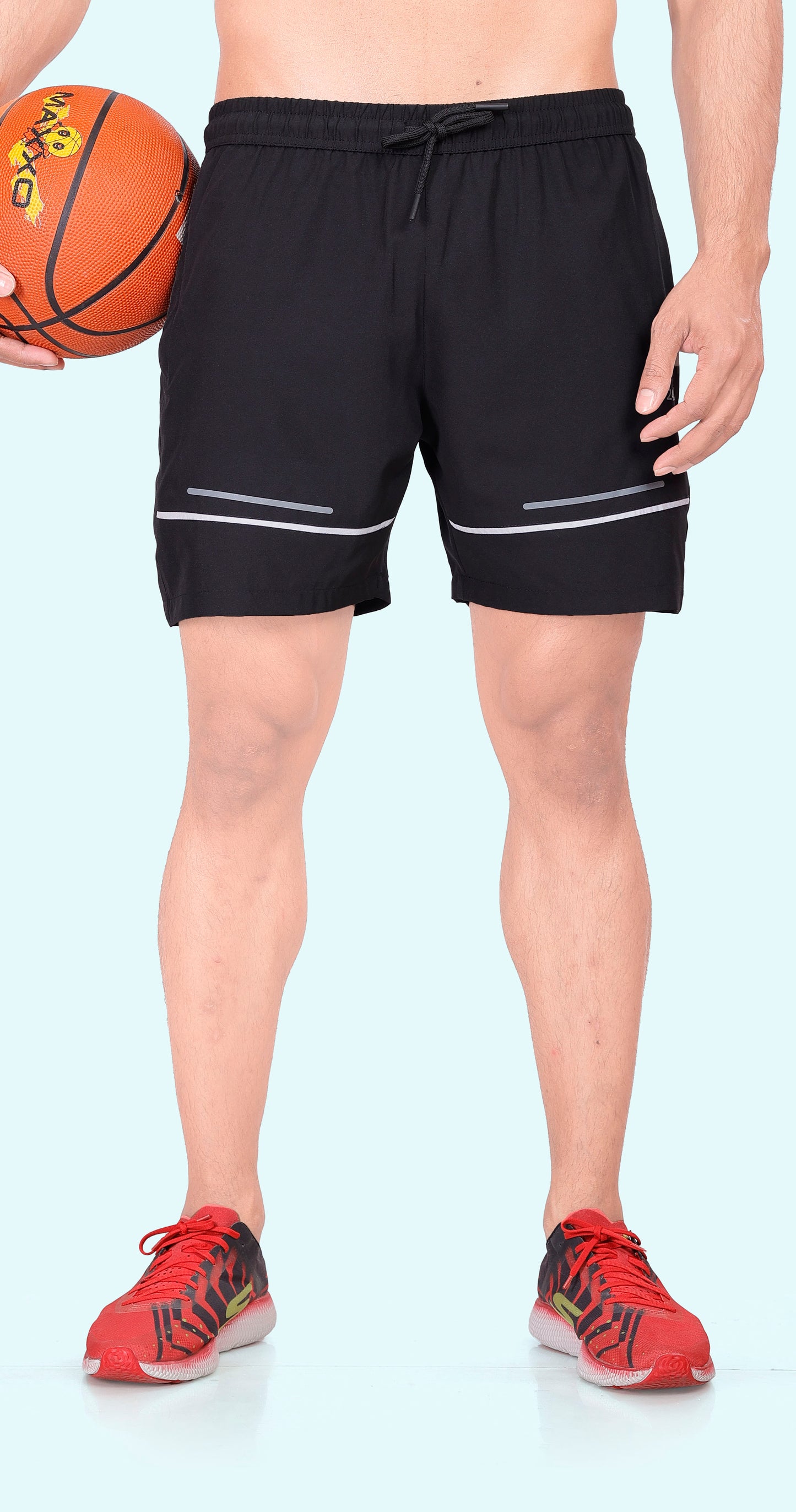 Men's Black Active Pulse Sports Shorts