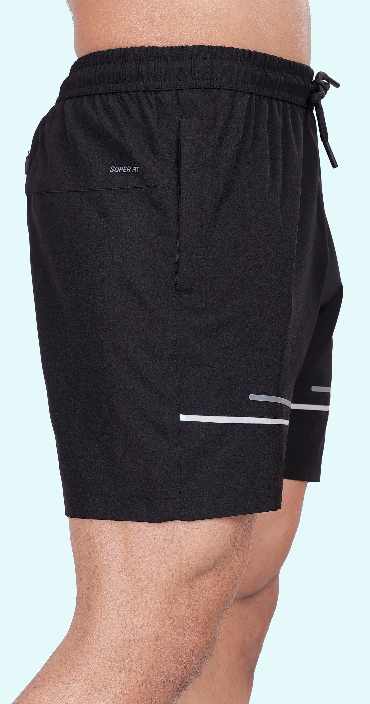 Men's Black Active Pulse Sports Shorts