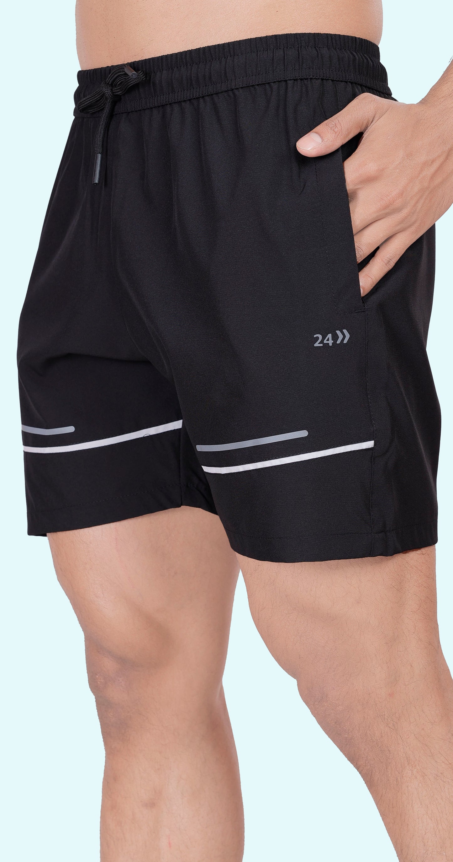 Men's Black Active Pulse Sports Shorts