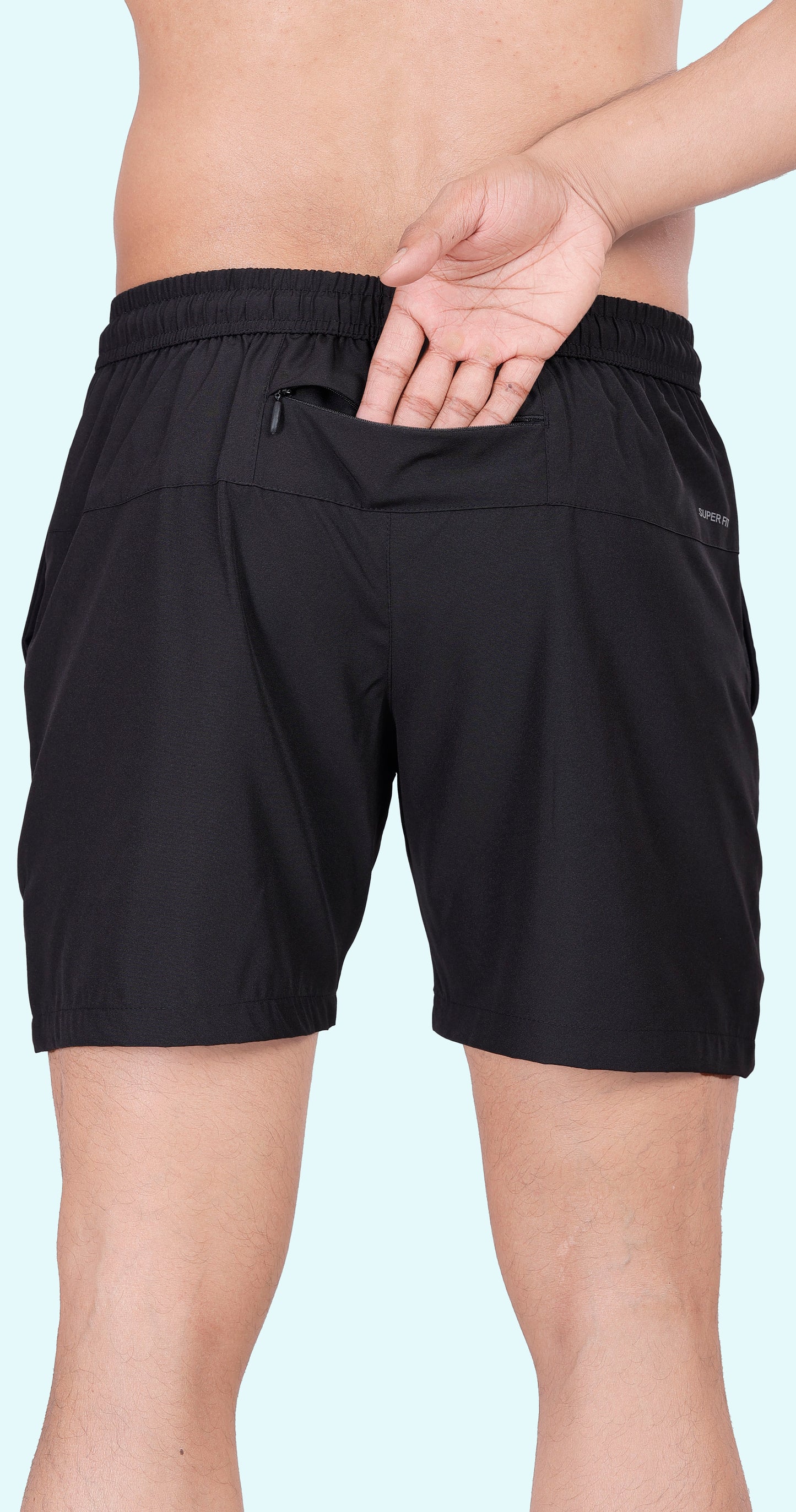 Men's Black Active Pulse Sports Shorts