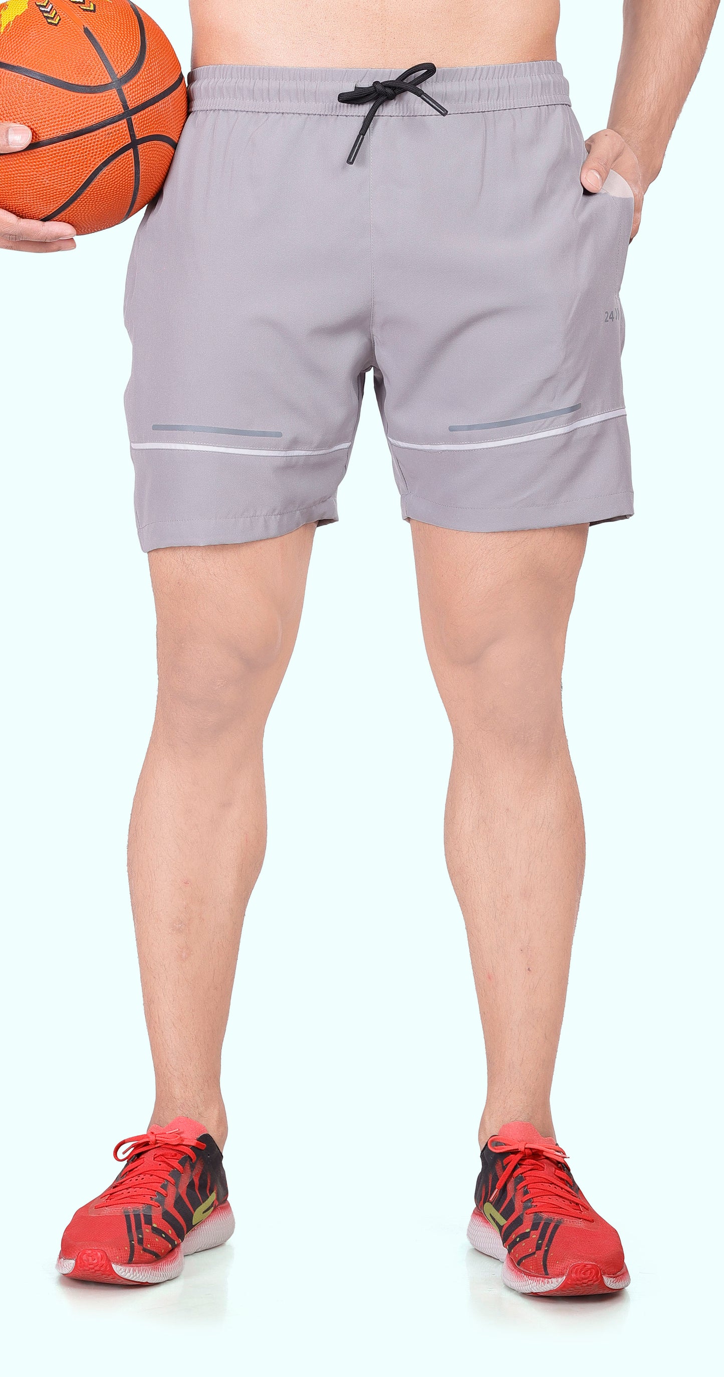 Men's Light Grey Active Pulse Sports Shorts