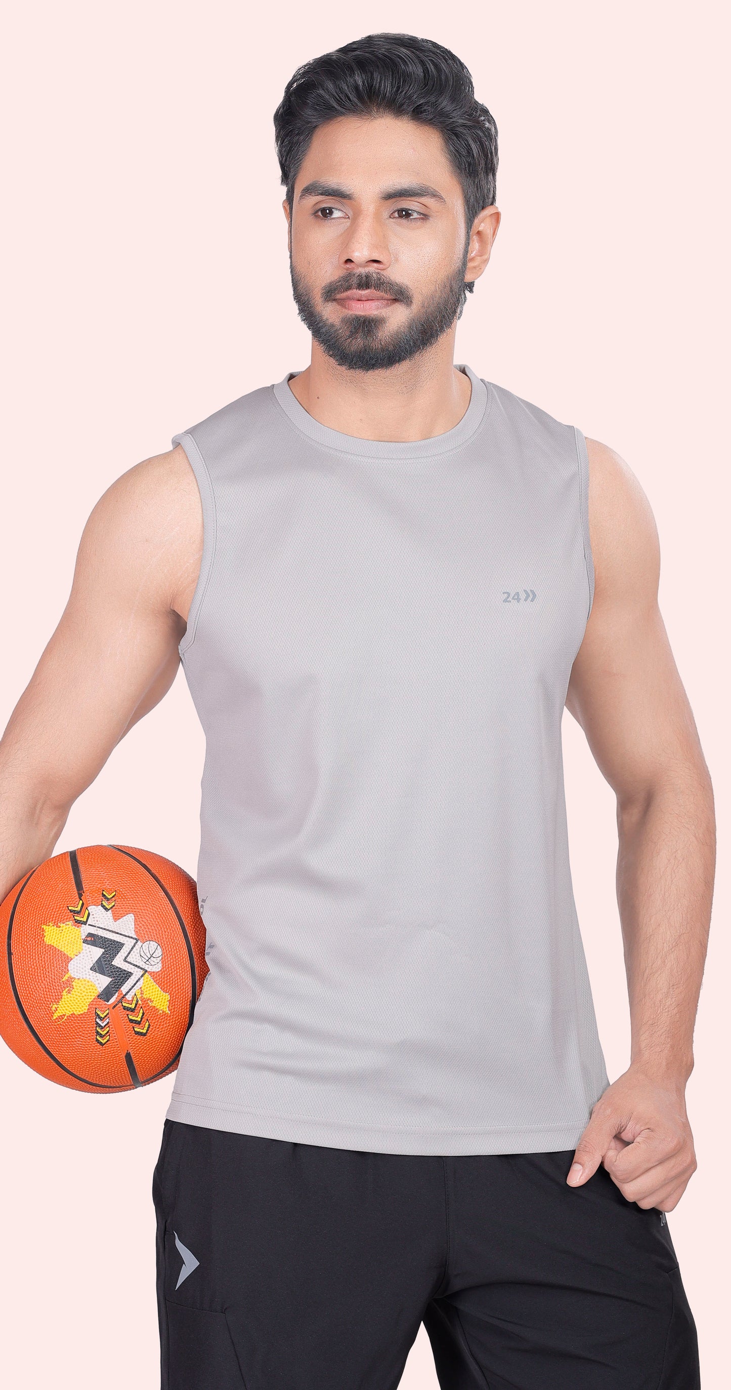 Men's Light Grey Active Wear Essentials Sports Sandow