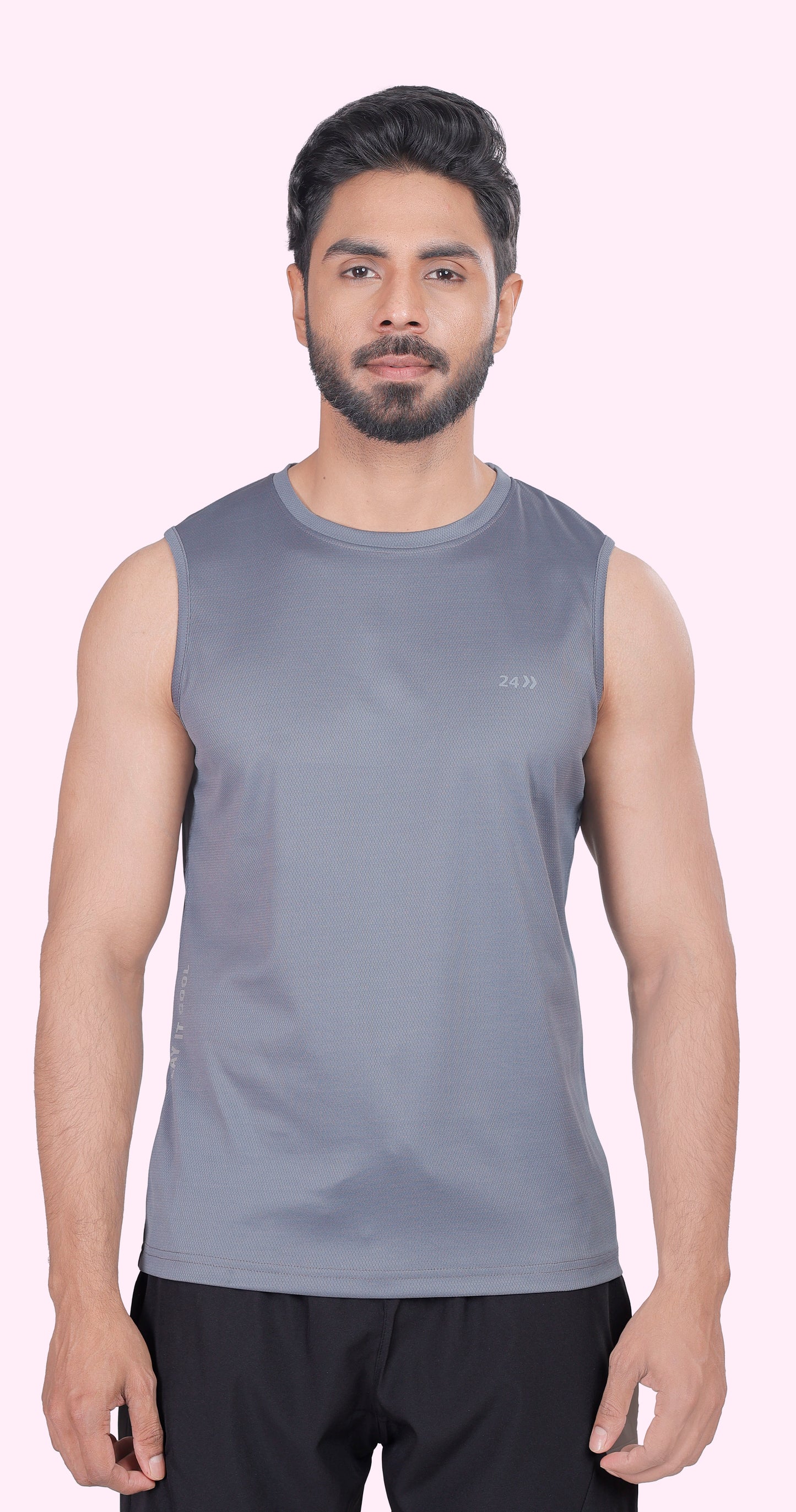 Men's Steel Grey Active Wear Essentials Sports Sandow